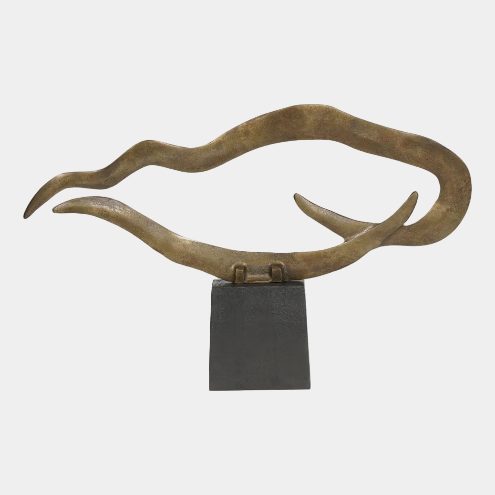 Isla - Brass Abstract Sculpture