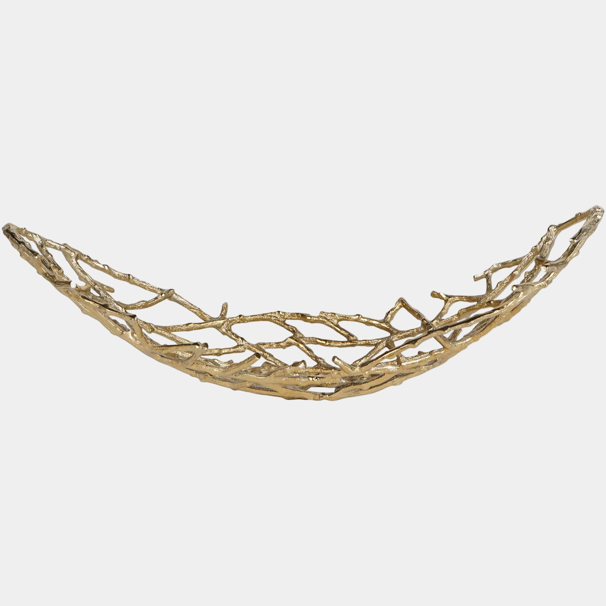 Twig Oval Bowl - Large, Gold