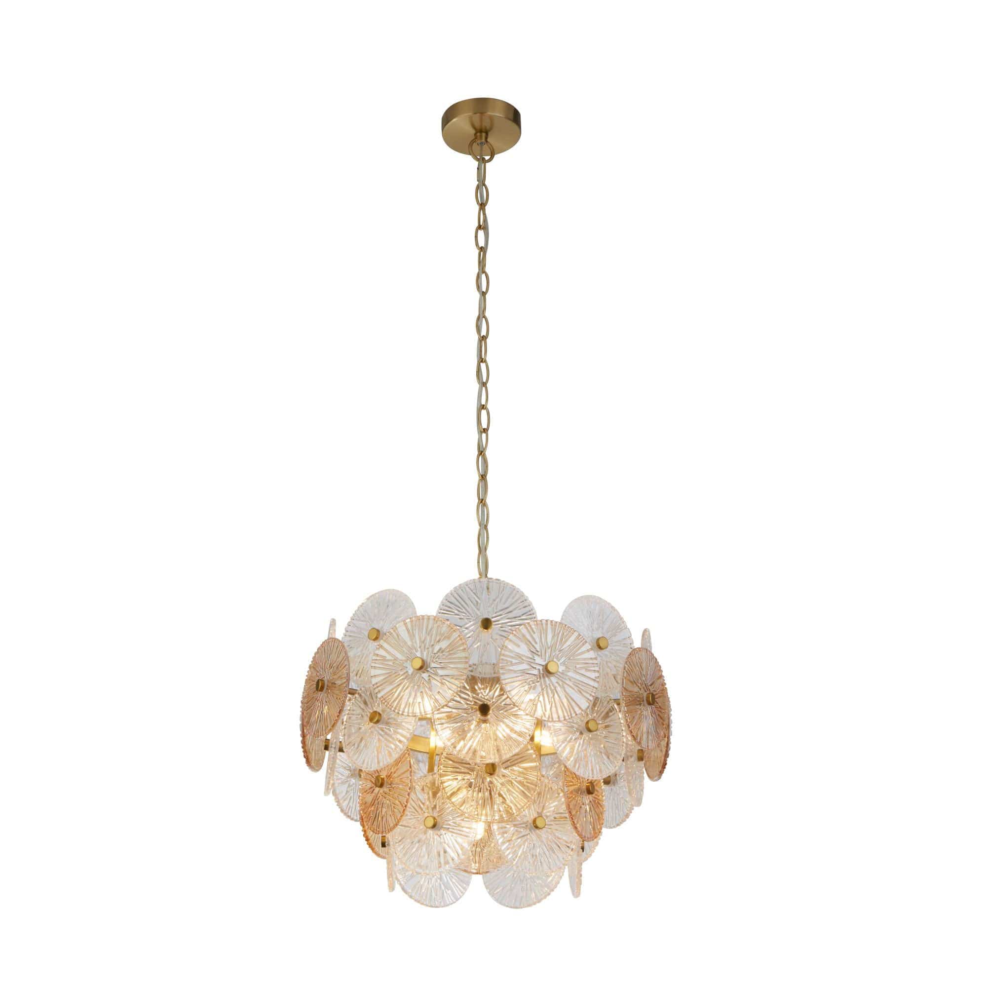 Alexi - Gold 5 Light Glass Ceiling Pendant