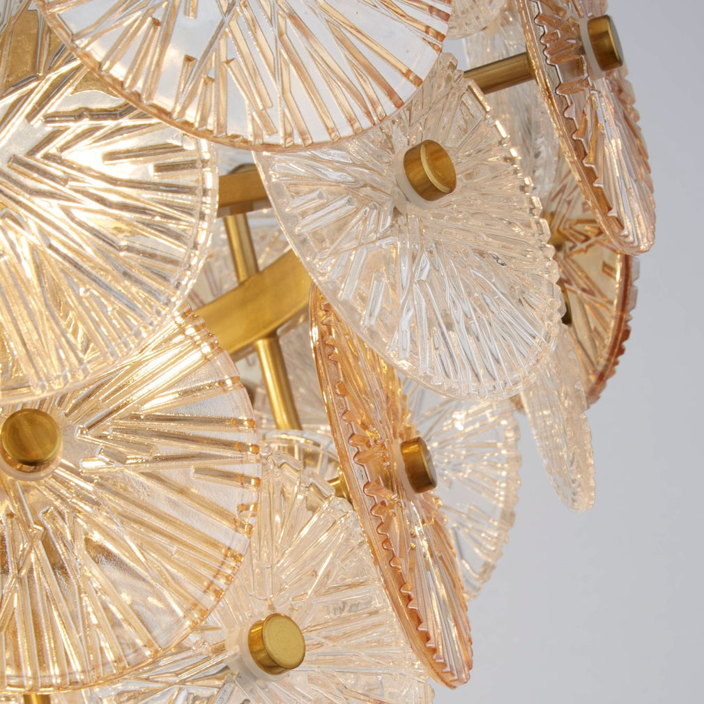 Alexi - Gold 5 Light Glass Ceiling Pendant