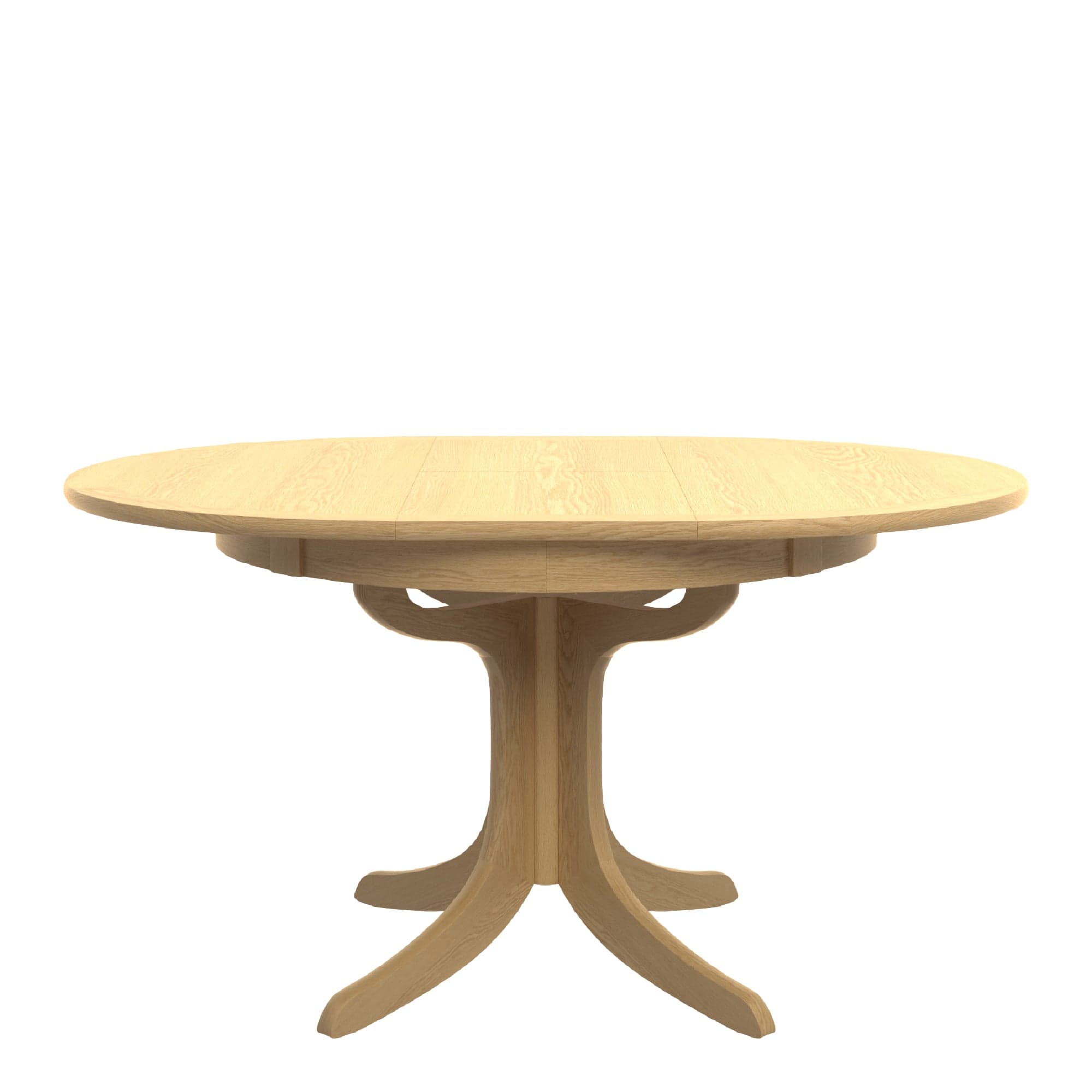 Contour - Round Extending Pedestal Dining Table With Crown Top