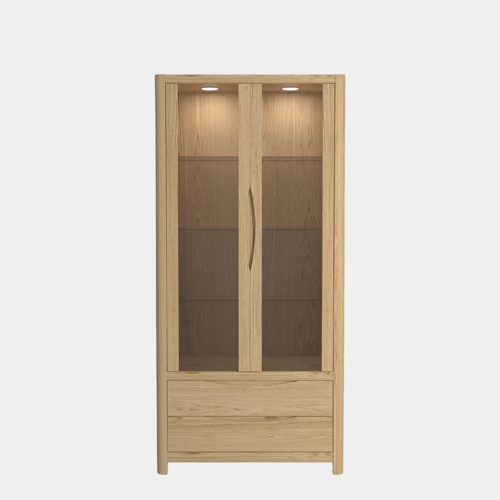Arden - Tall Display Cabinet, Solid Wood