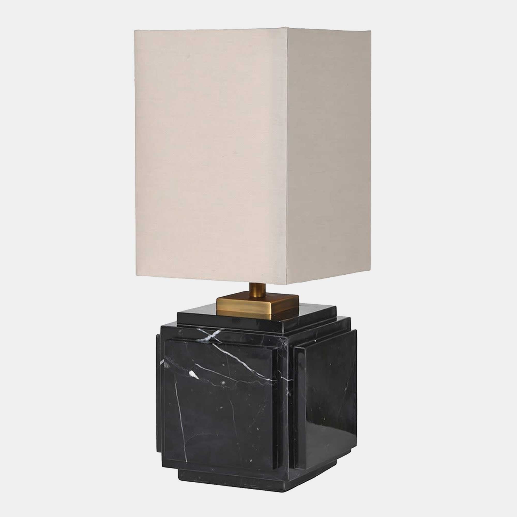 Delos - Black Marble Table Lamp