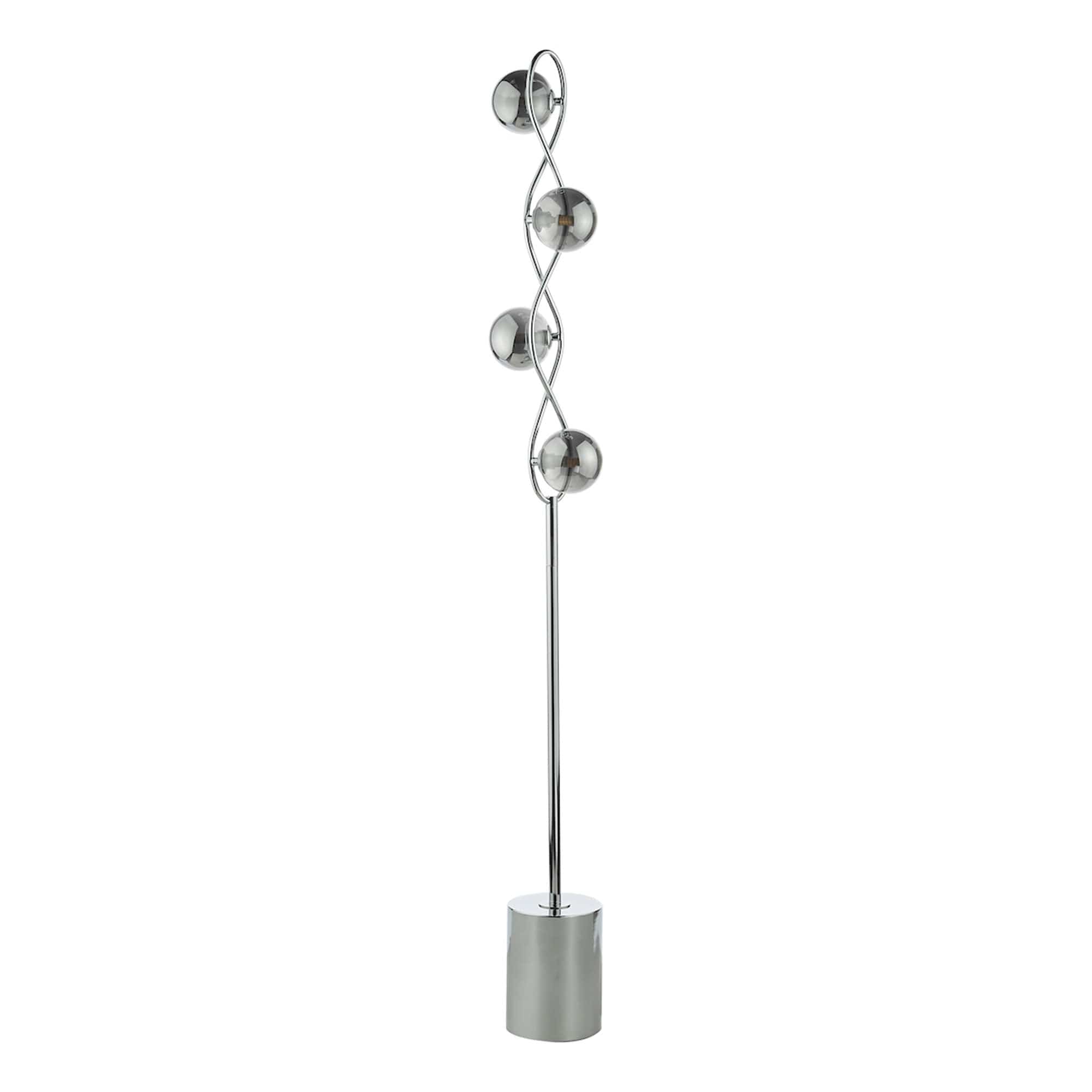 Santorini - Polished Chrome 4 Light Floor Lamp