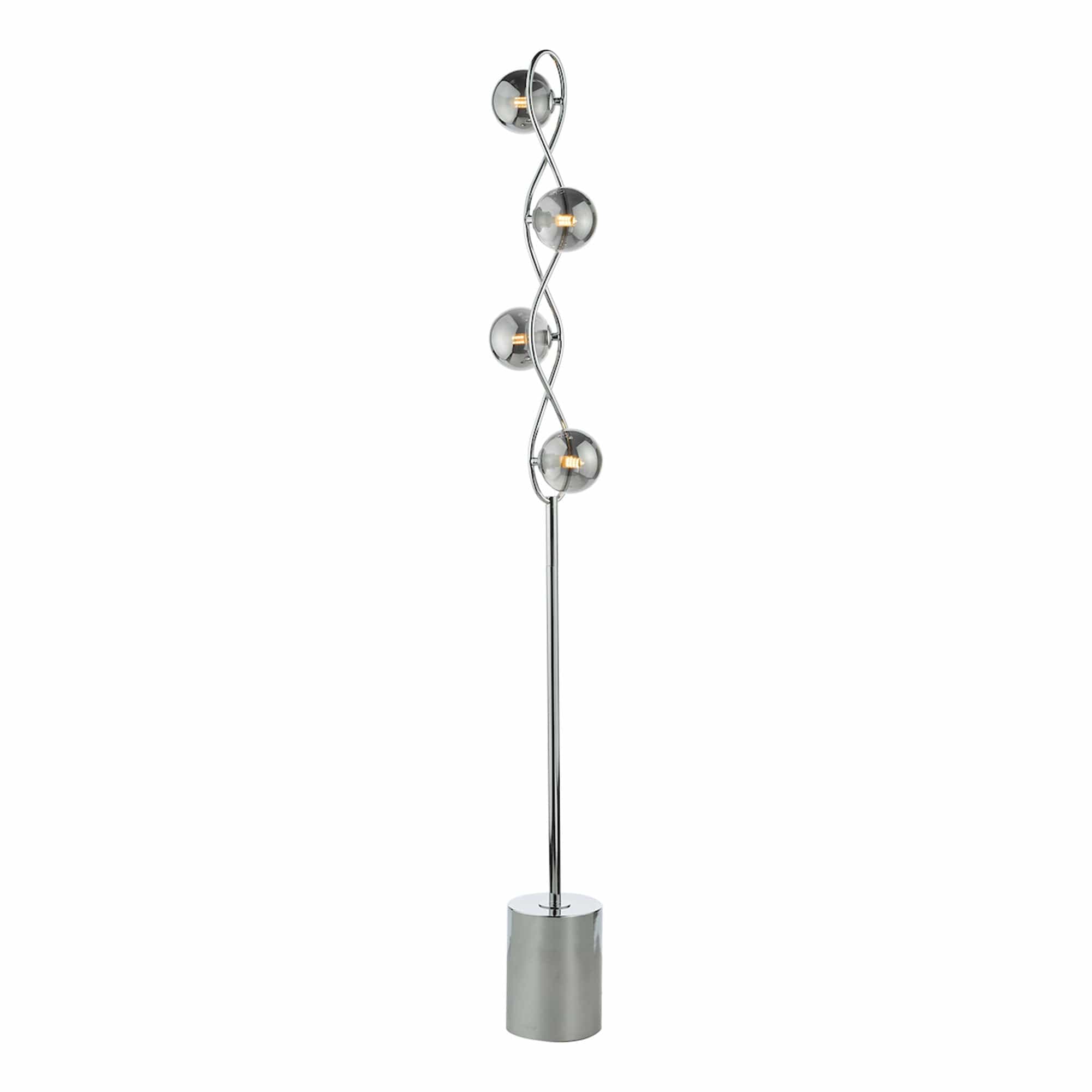Santorini - Polished Chrome 4 Light Floor Lamp