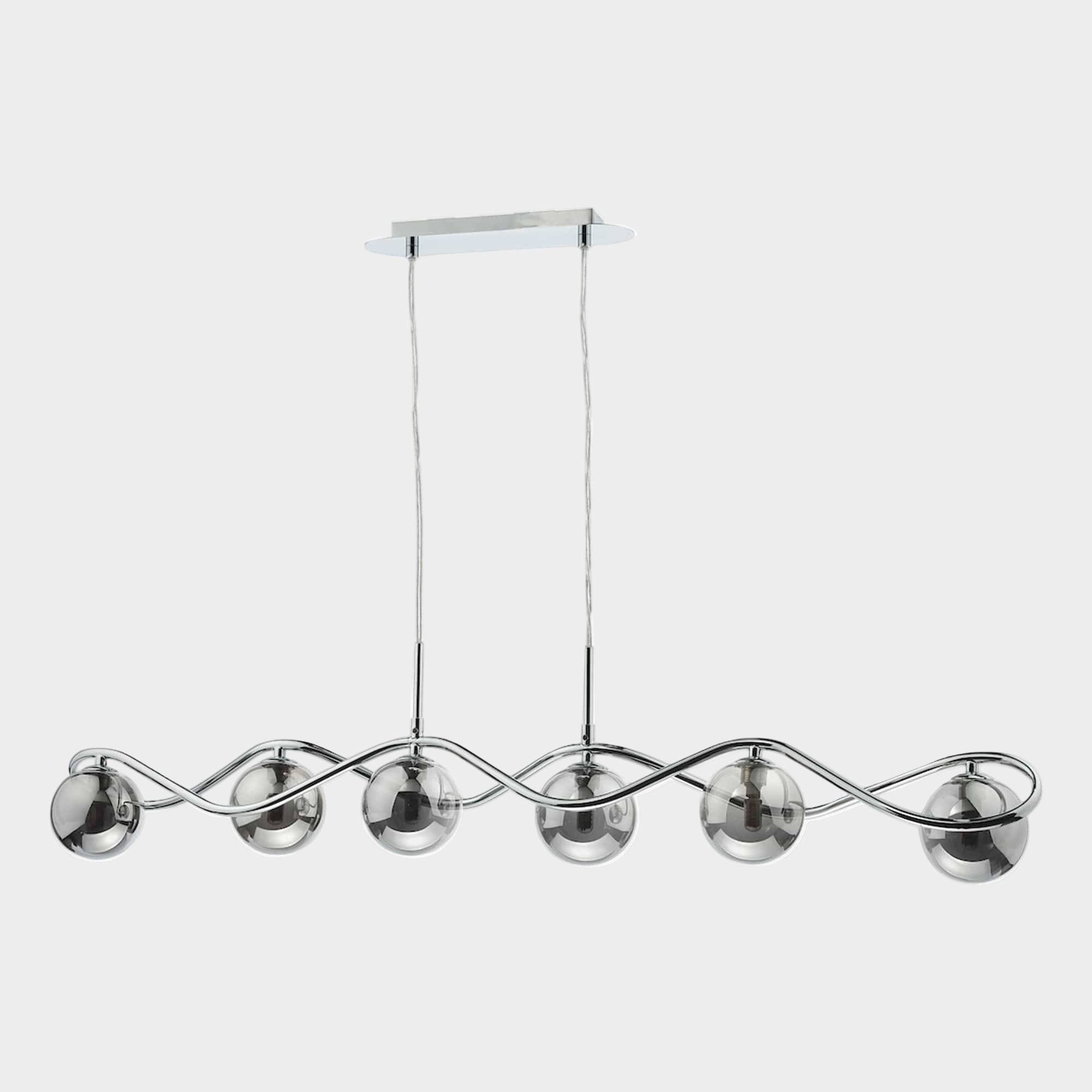Santorini - Polished Chrome 6 Light Bar Pendant
