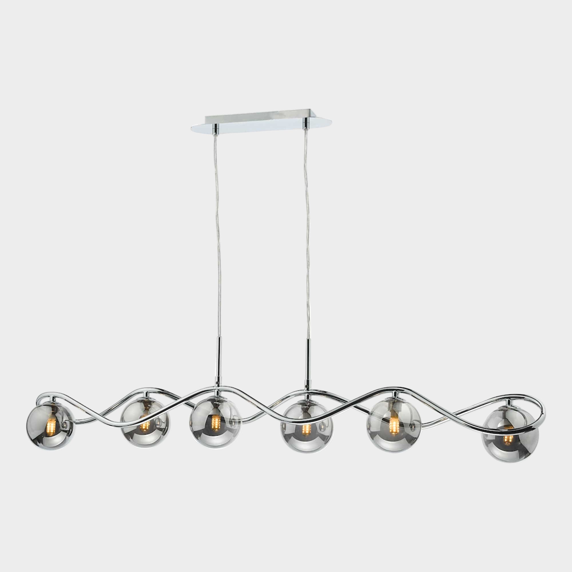 Santorini - Polished Chrome 6 Light Bar Pendant