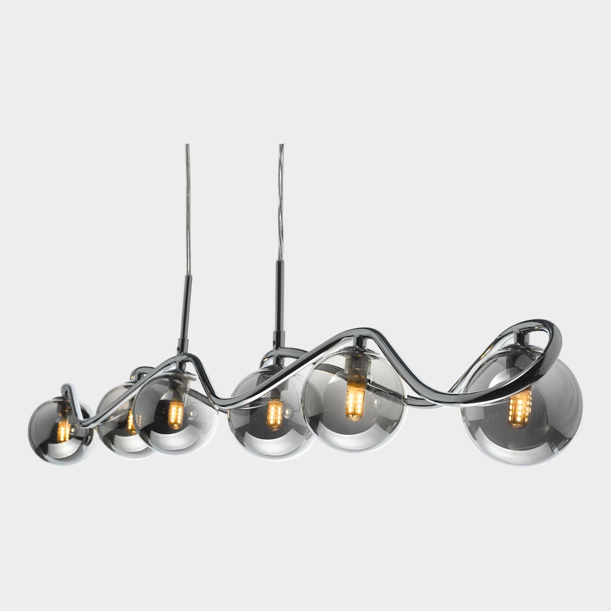 Santorini - Polished Chrome 6 Light Bar Pendant