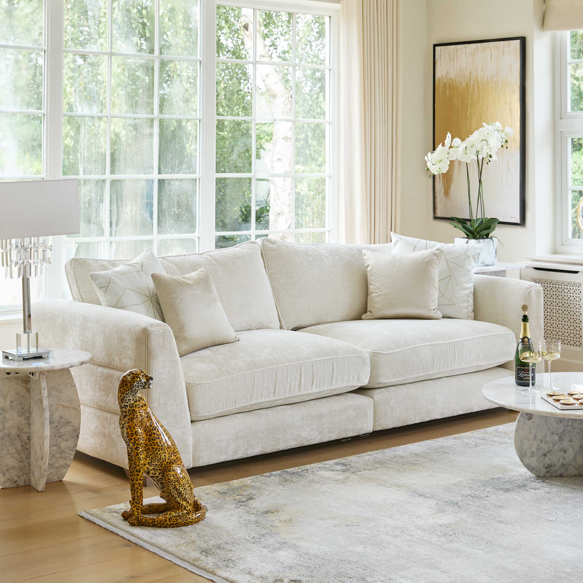 Extra Large Split Sofa In Fabric Grade B