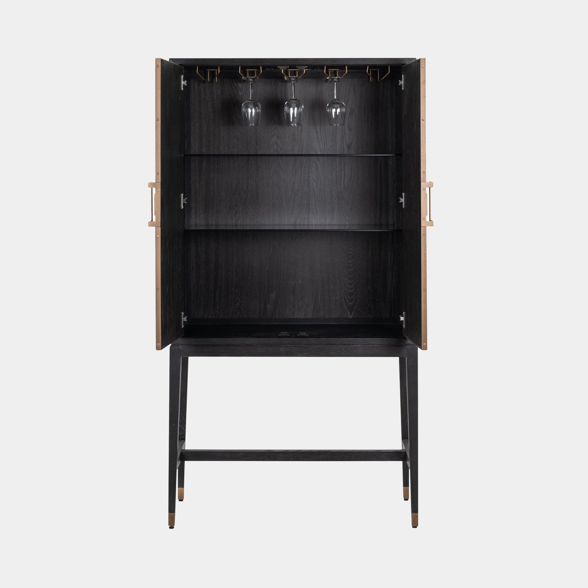 Ridgeville - Drinks Cabinet, Gold Trim