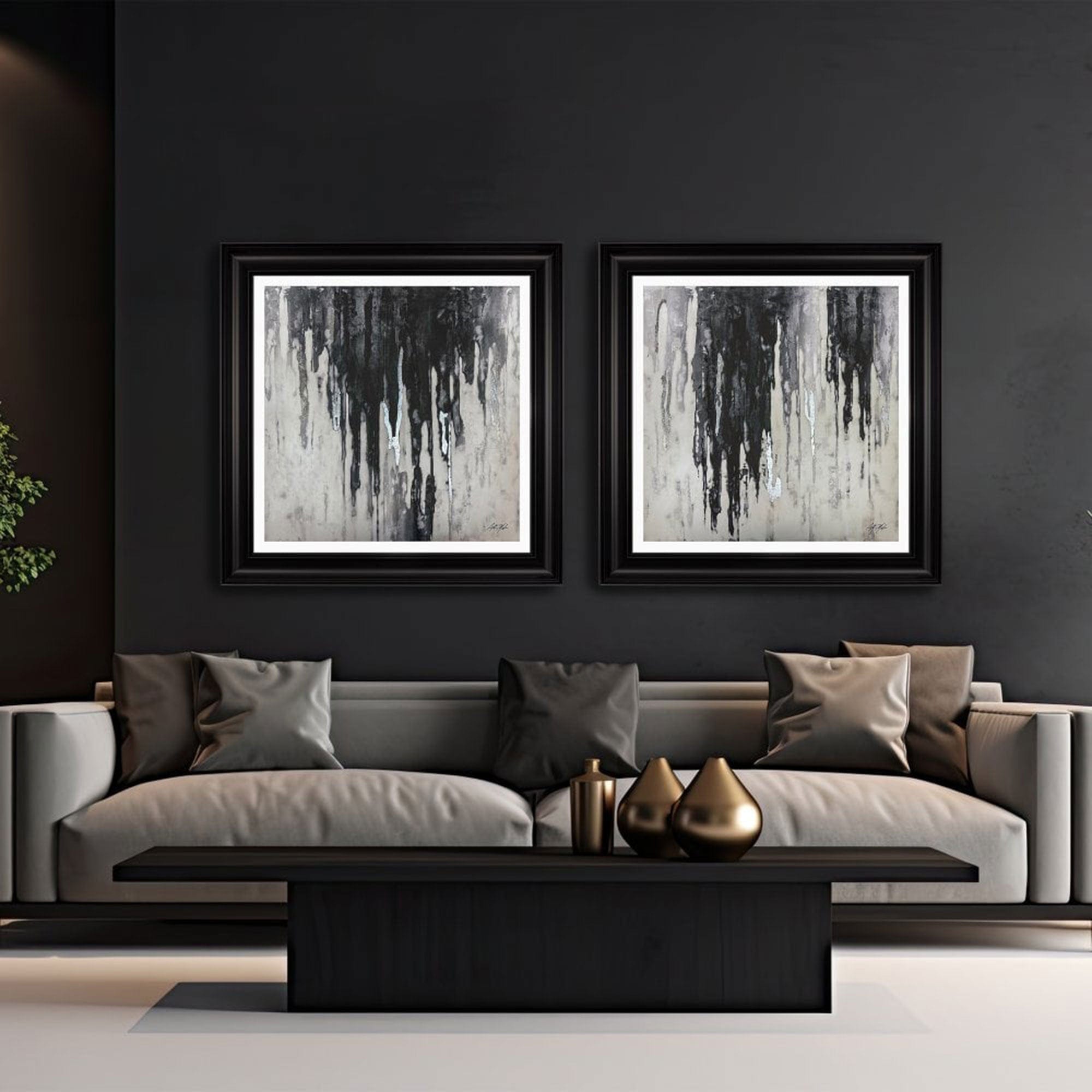 Keys 1 Silver Abstract - Framed Wall Art Print
