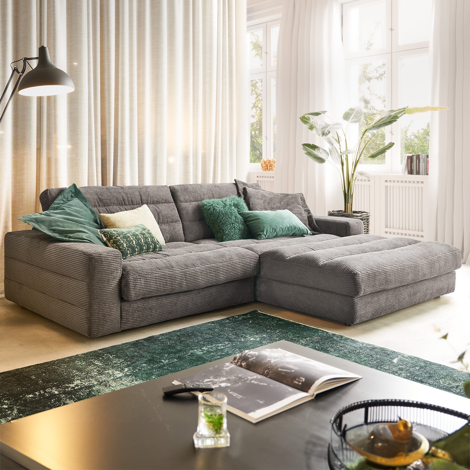 Plaza - Small LHF Chaise Sofa, Fabric