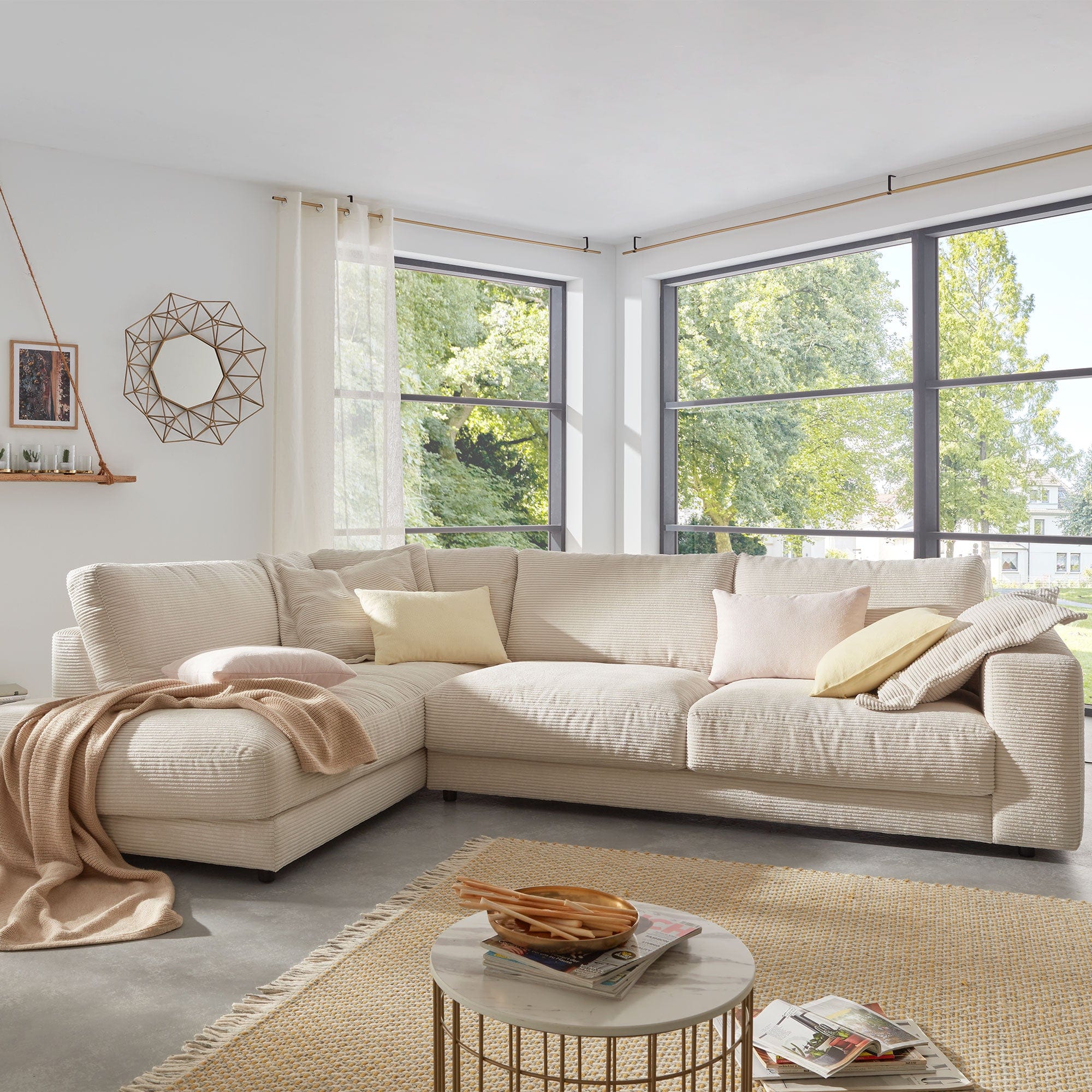 Domino - LHF Terminal Corner Sofa, Fabric