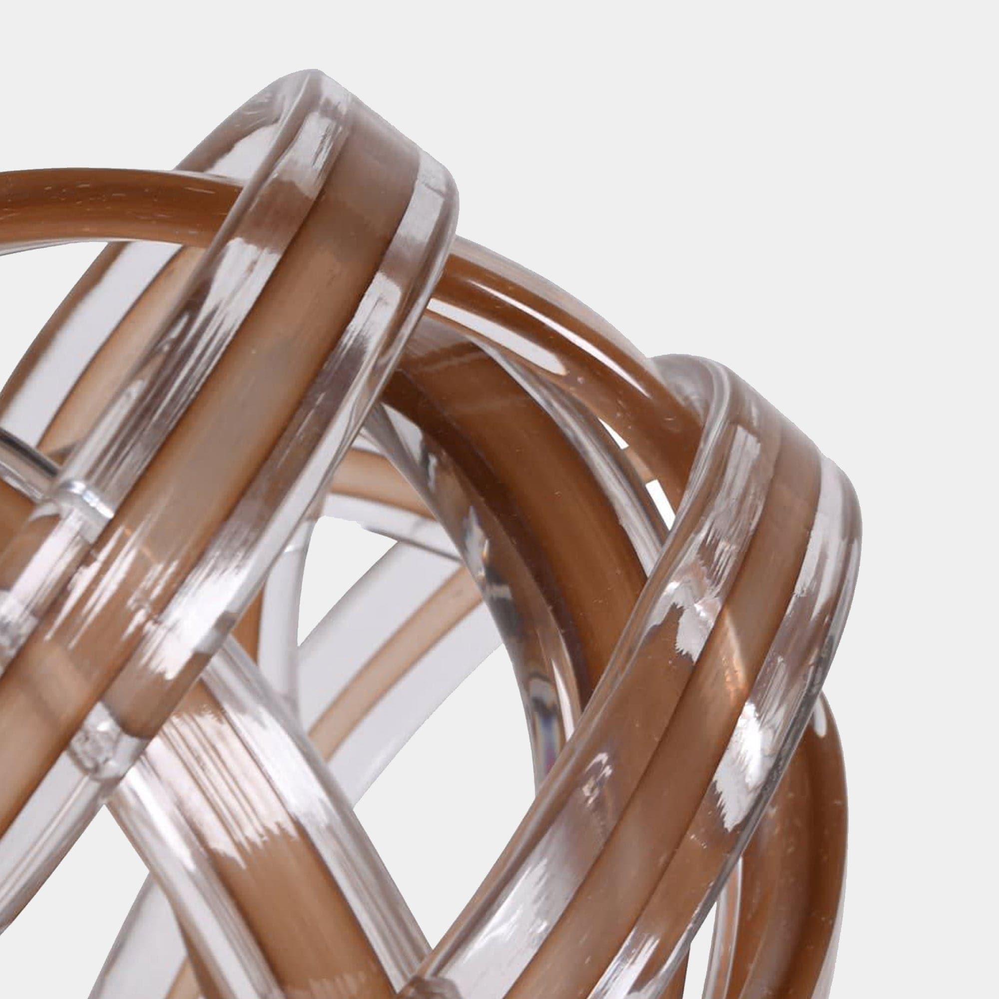 Twisted Brown - Glass Knot Ornament