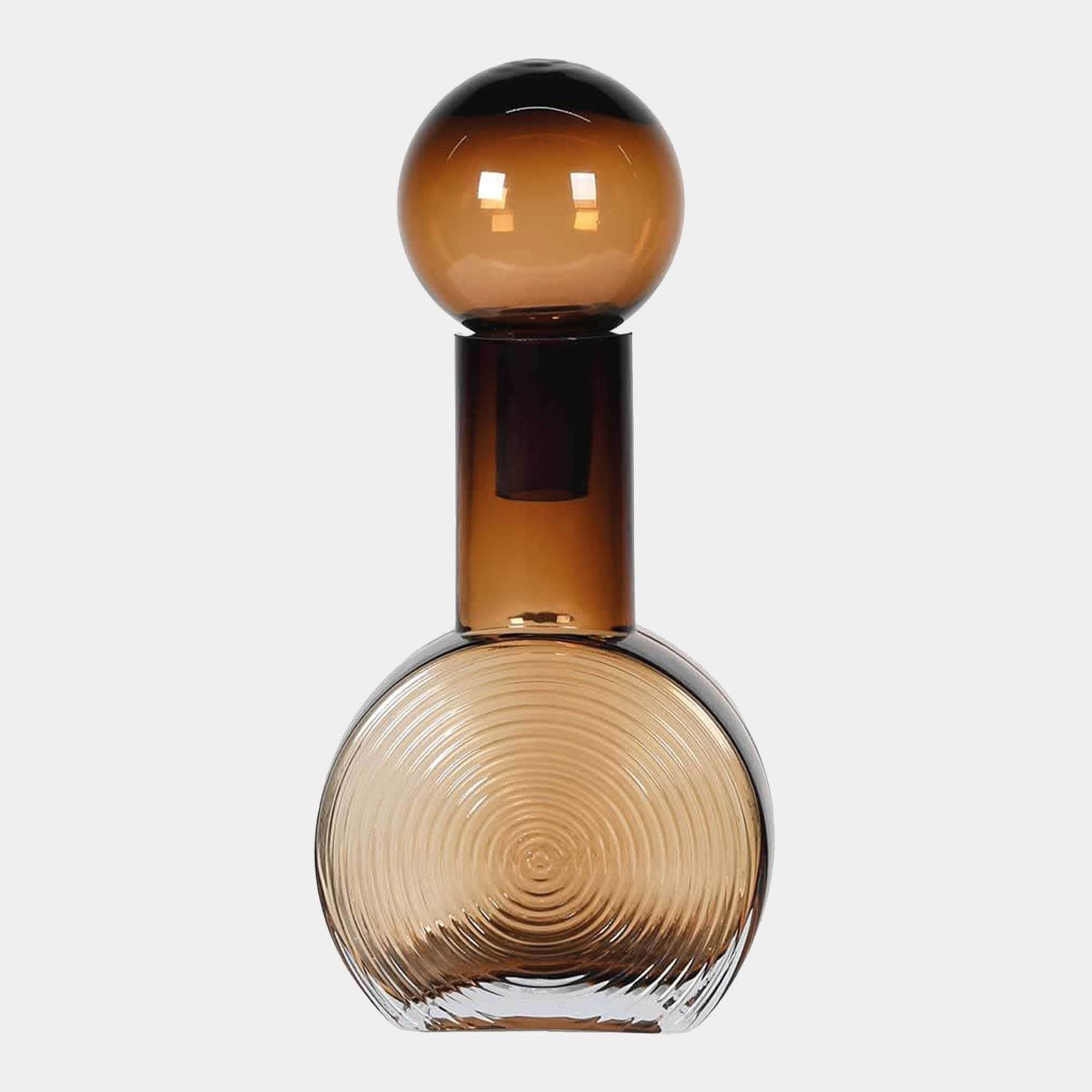 Hazel - Brown Decorative Bottle, Large