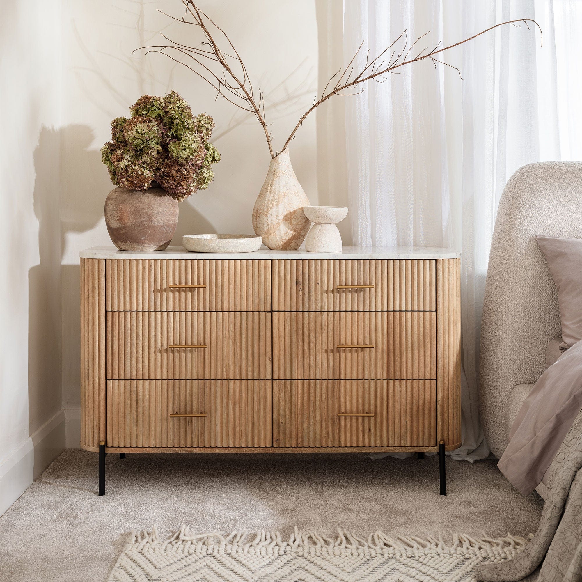 Bombay - 6 Drawer Chest of Drawers