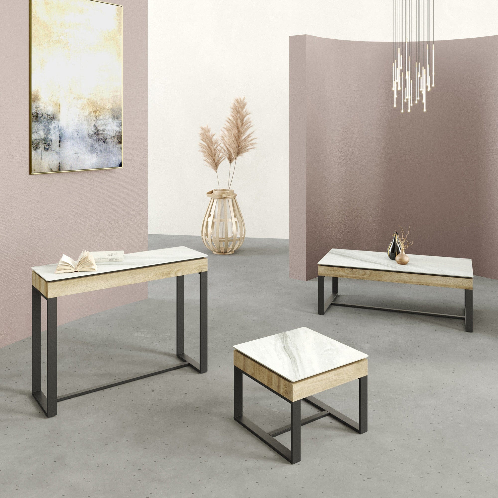 Capri - Side Table Gloss White Ceramic