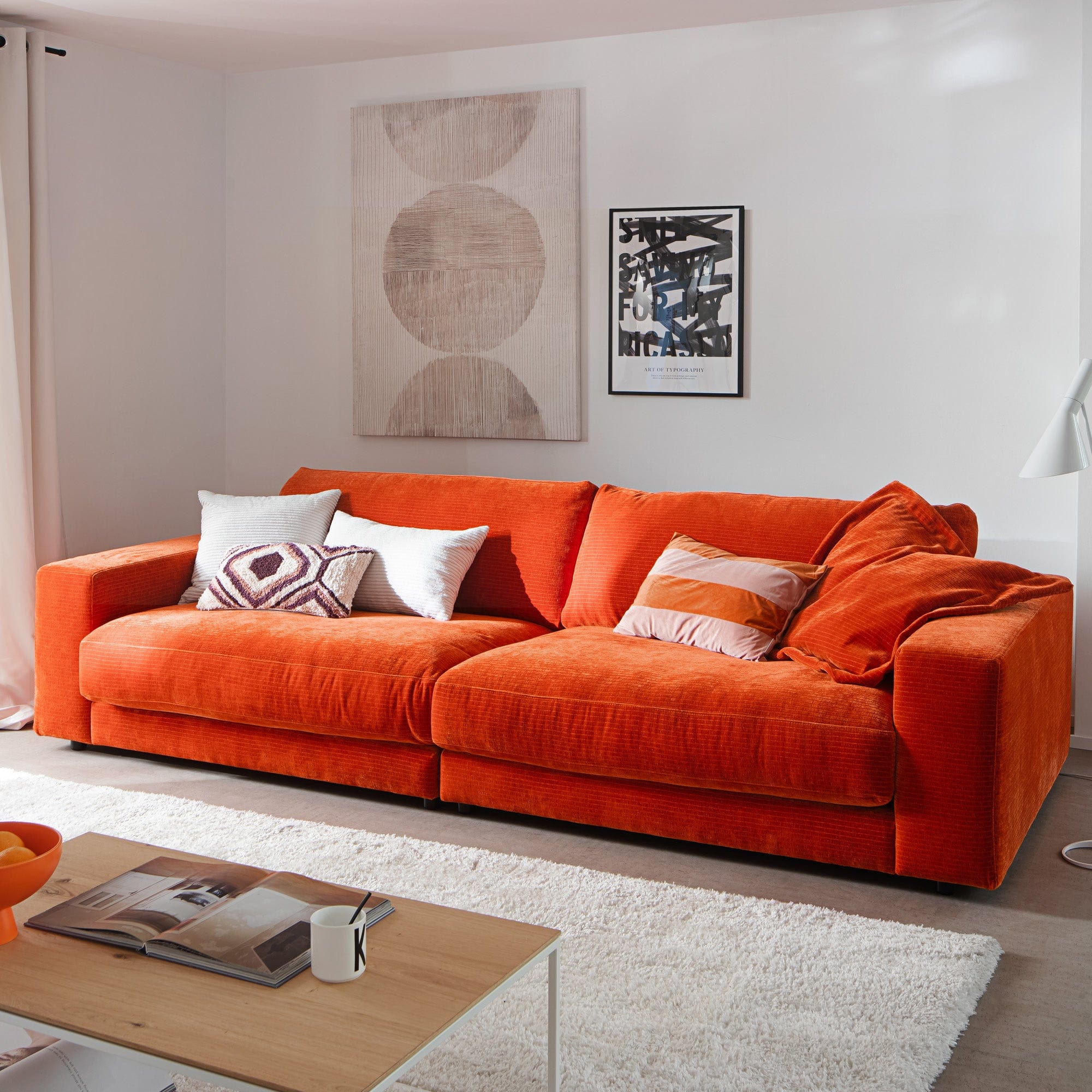 Domino - Large 3 Seat Sofa, Fabric