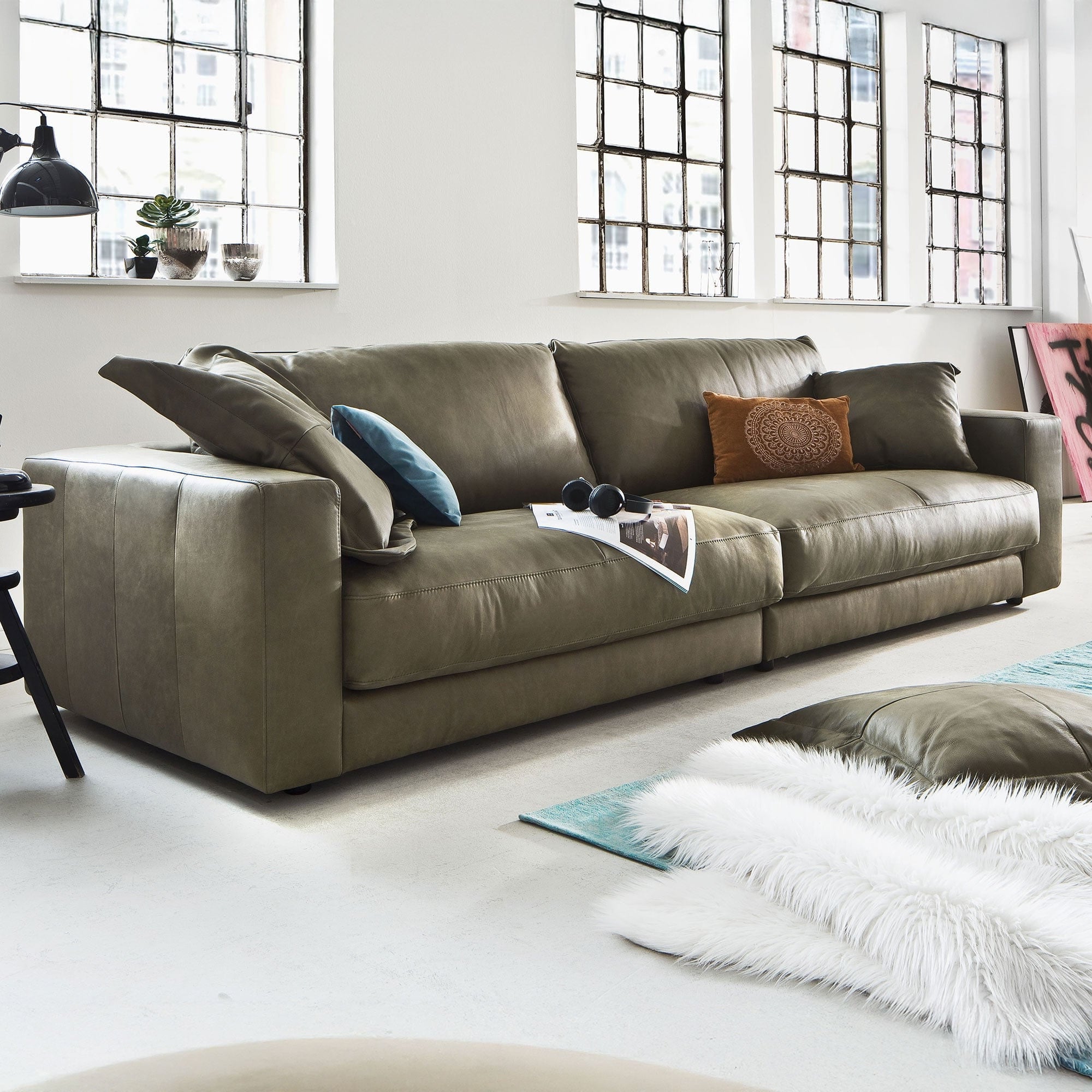 Domino - 4 Seat Sofa, Leather