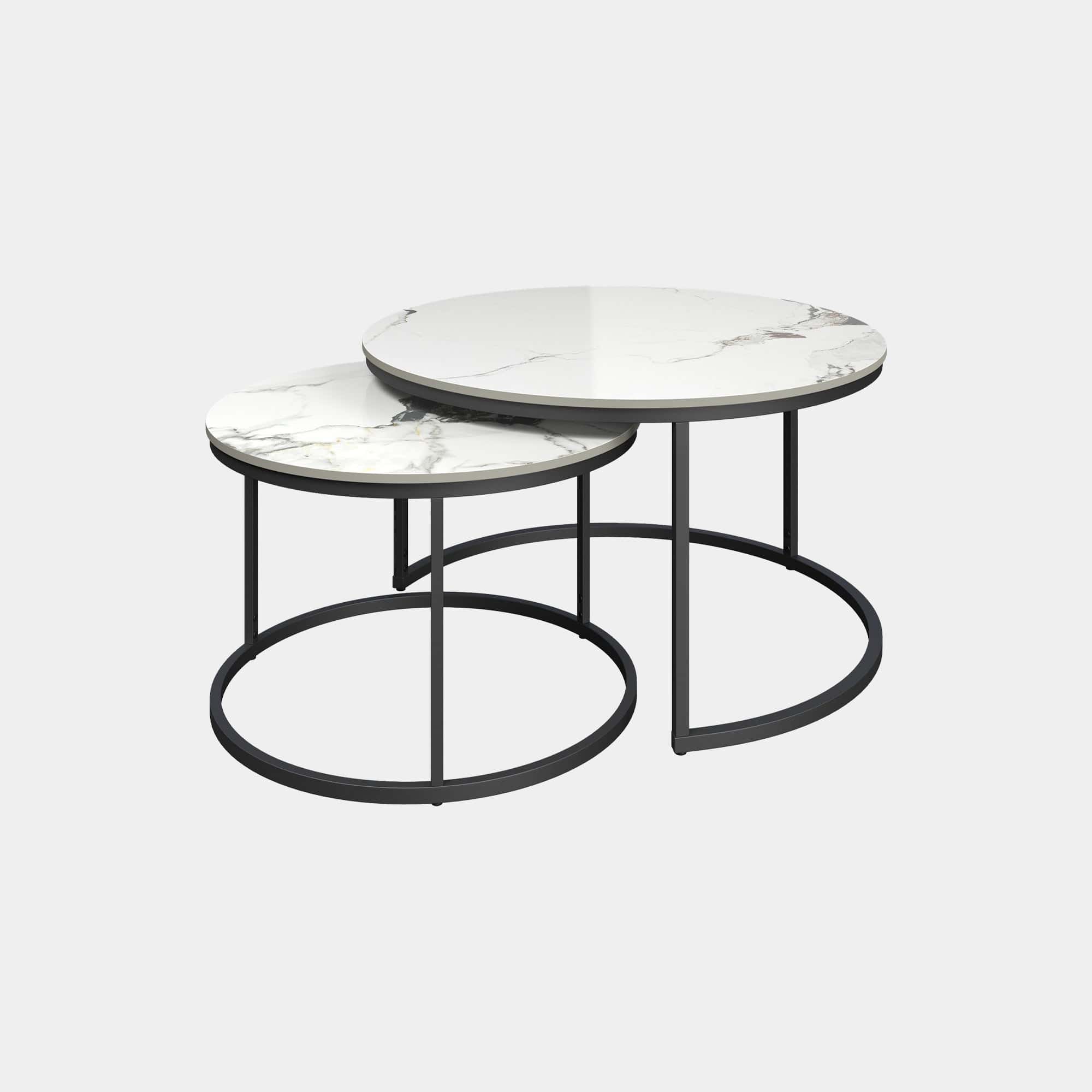 Venice Coffee Table Set White Ceramic
