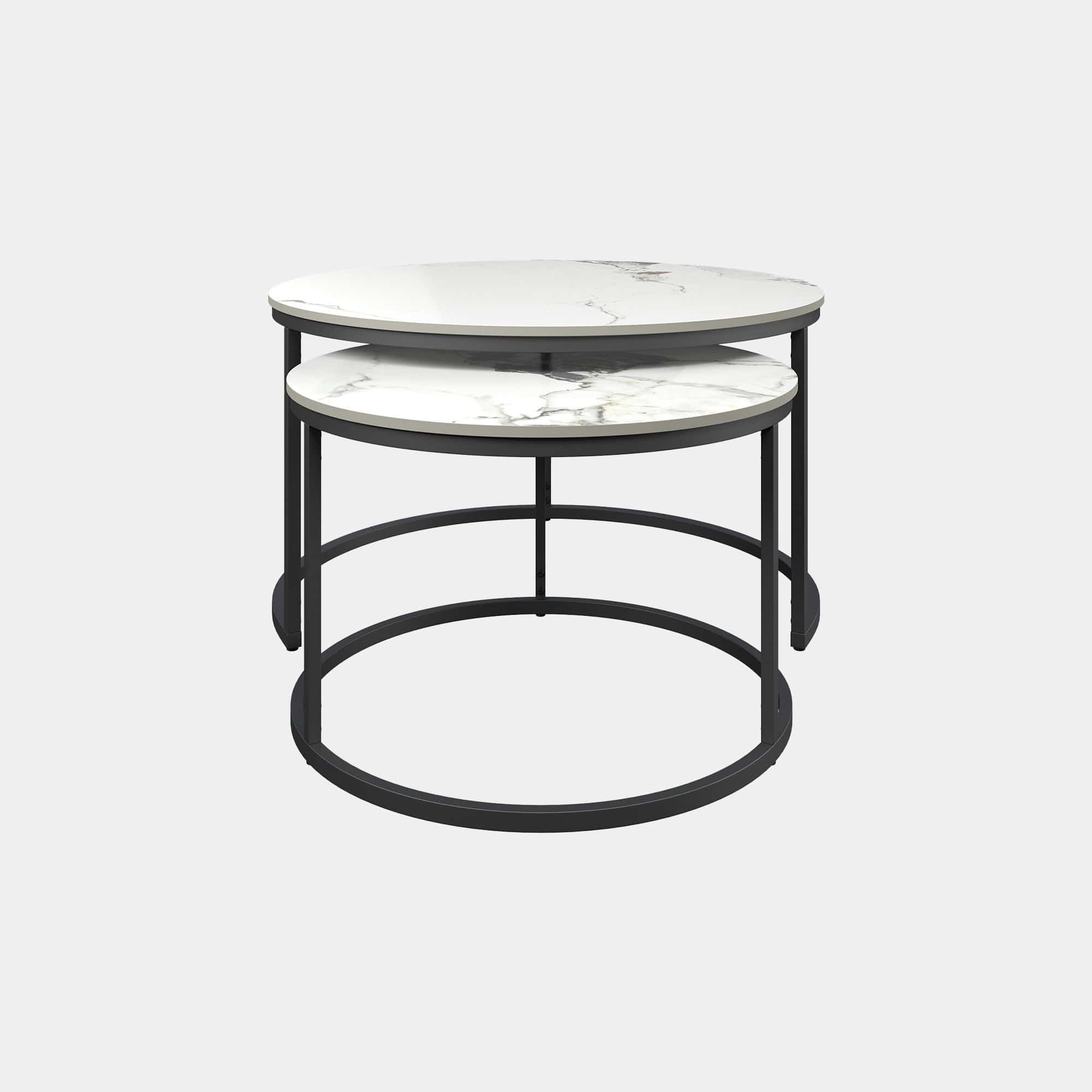 Venice Coffee Table Set White Ceramic