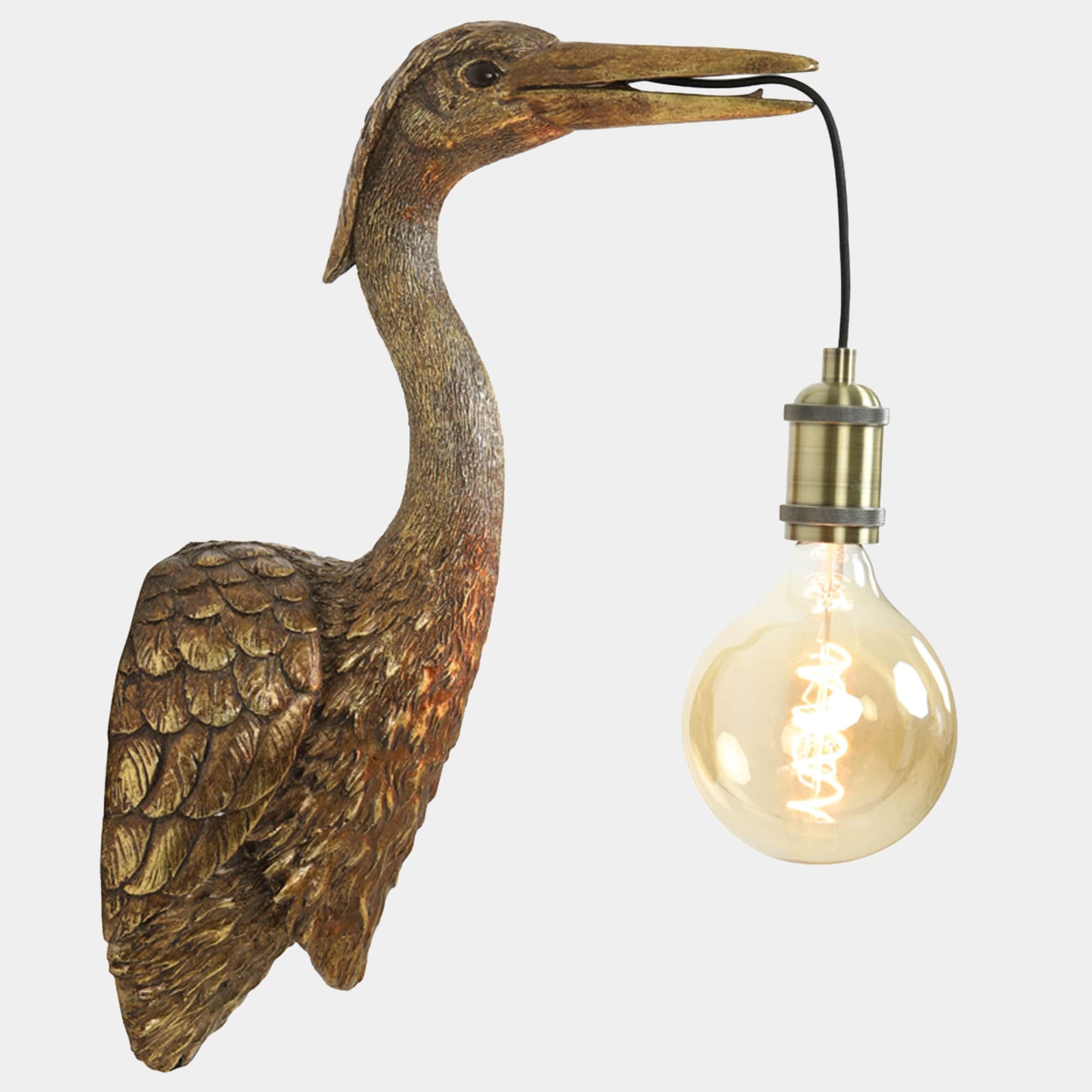 Billy Crane Wall Lamp Antique Brass