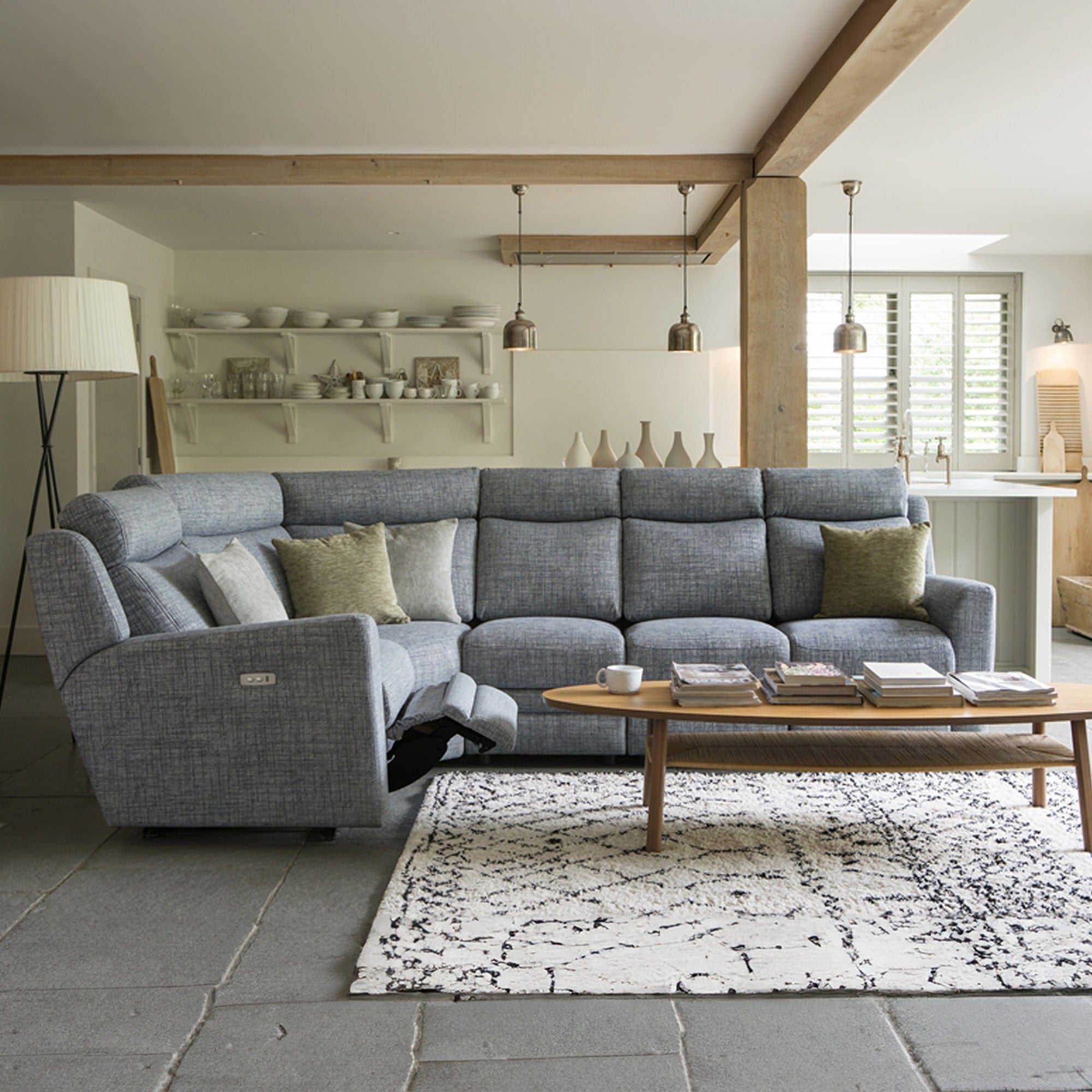 Parker Knoll Dakota - Large LHF Power Recliner Corner Sofa, Fabric