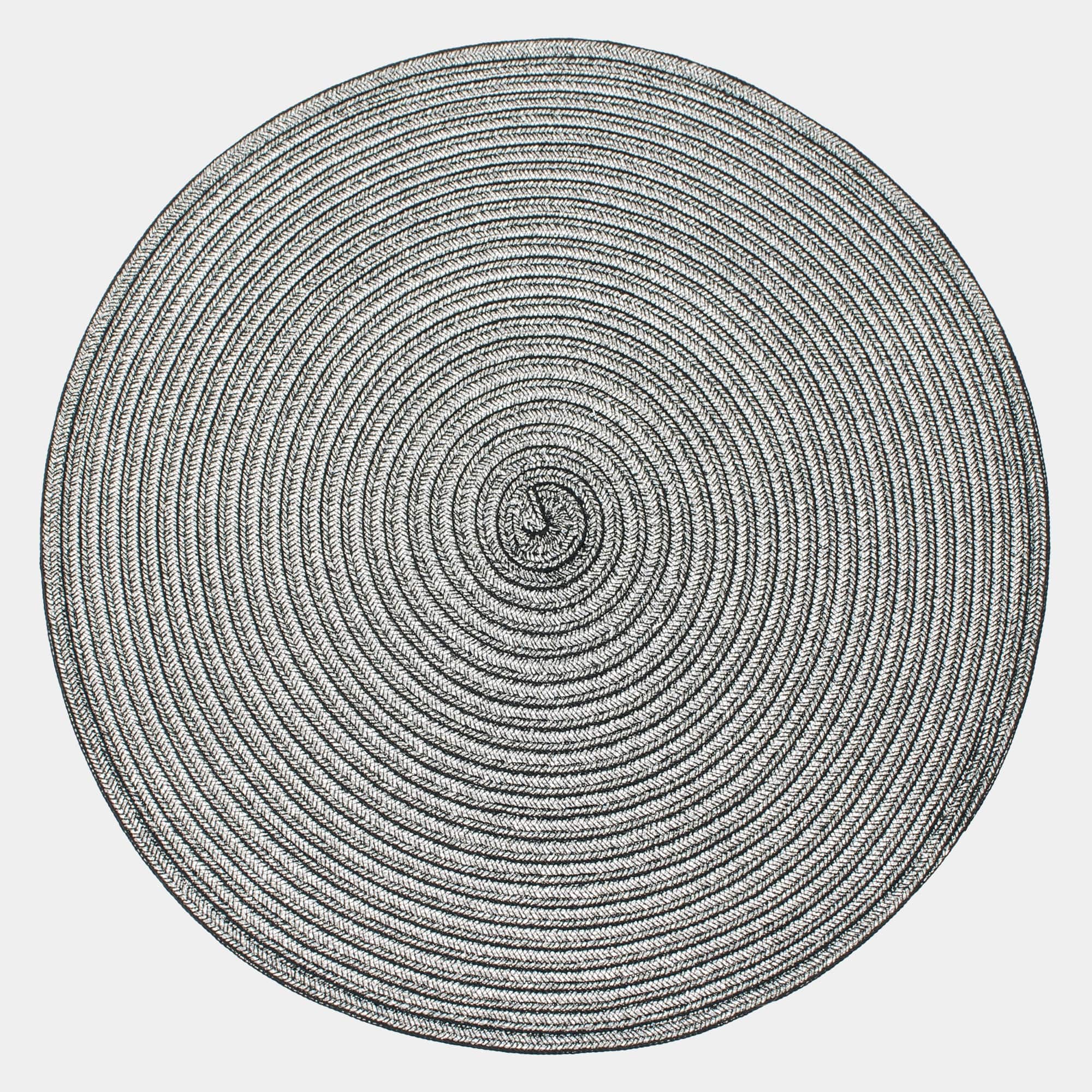 Circular Woven Lurex- Grey Anthracite Placemat