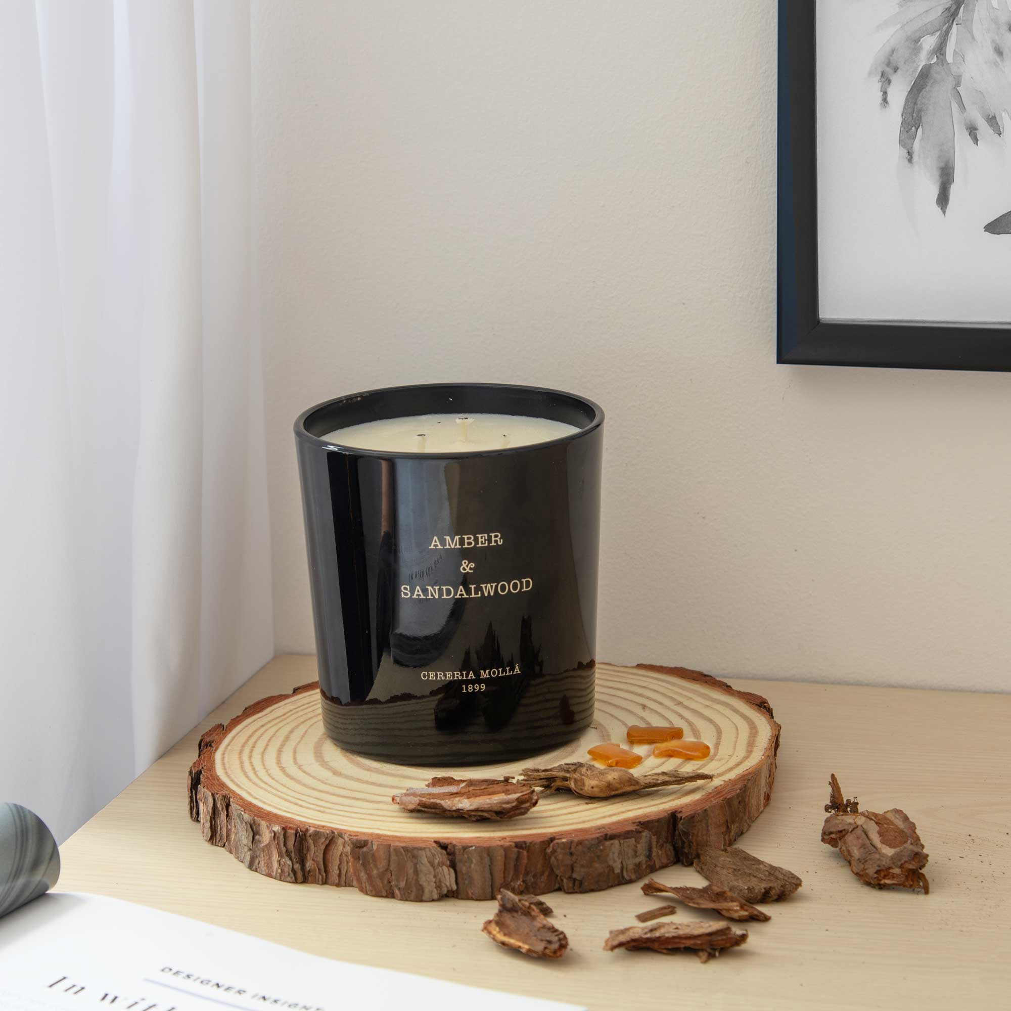 Cereria Molla - Amber & Sandalwood XLarge Candle 600g