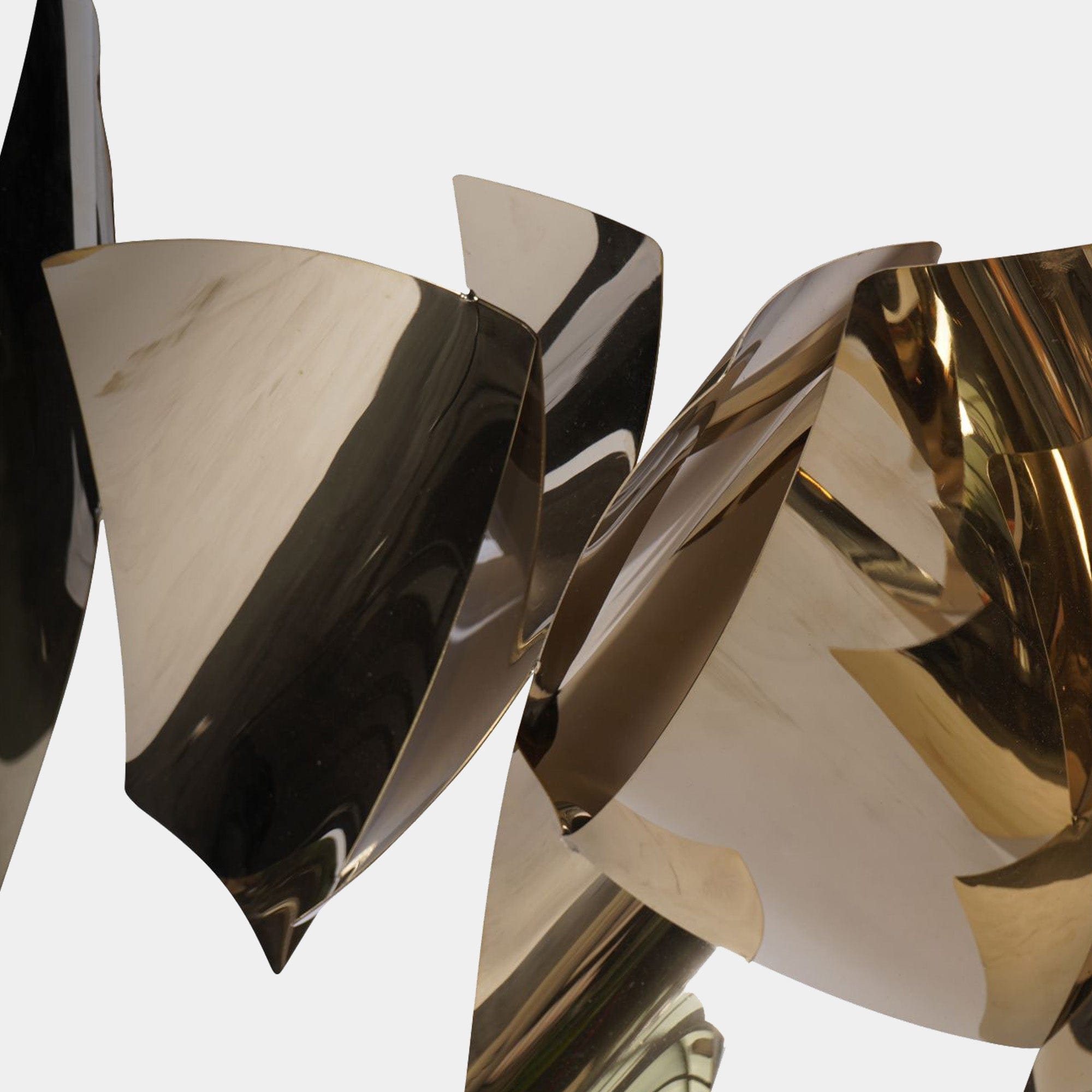Whispers of Light - Gold Metal Wall Art