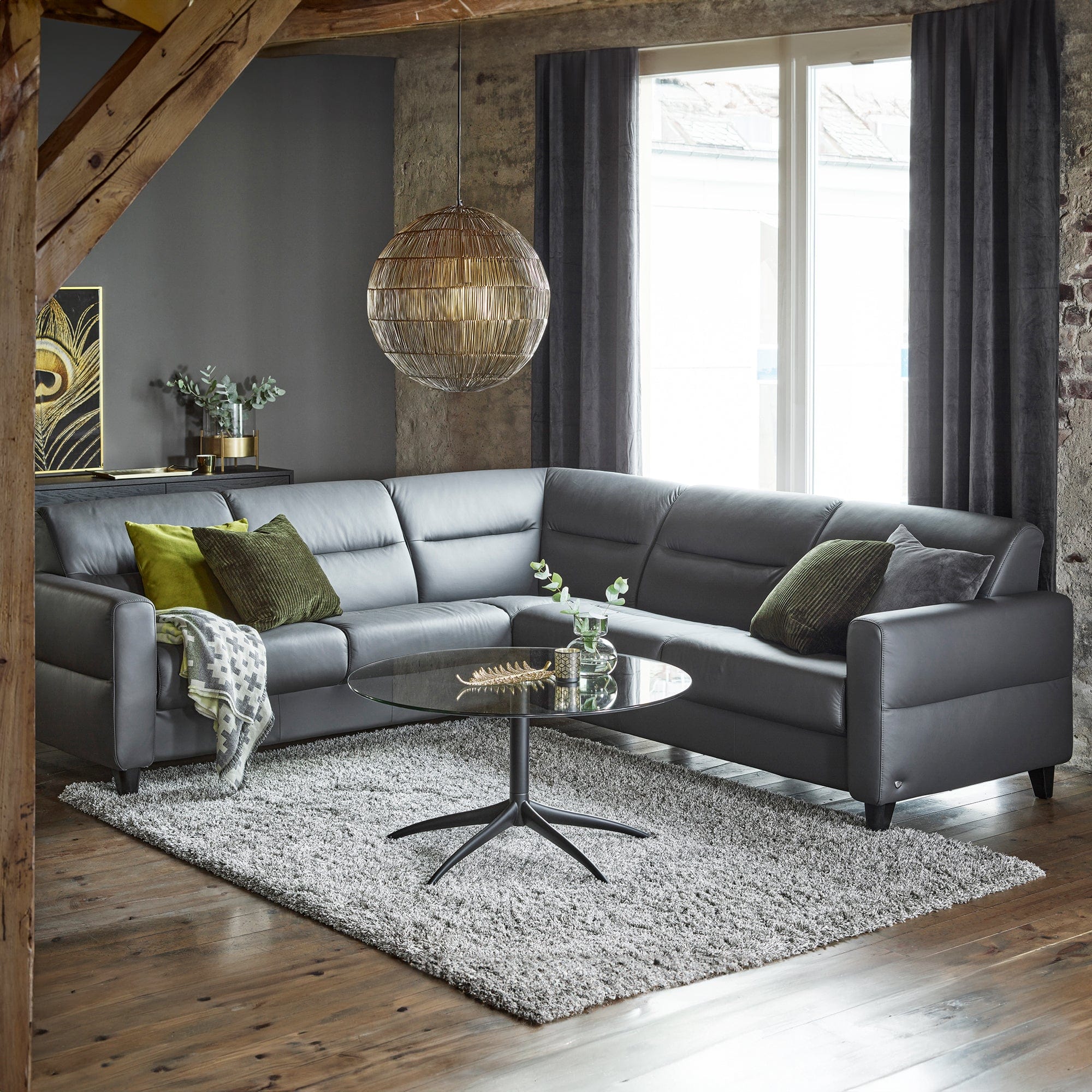 Stressless Fiona - Small LHF Corner Group In Leather Batick