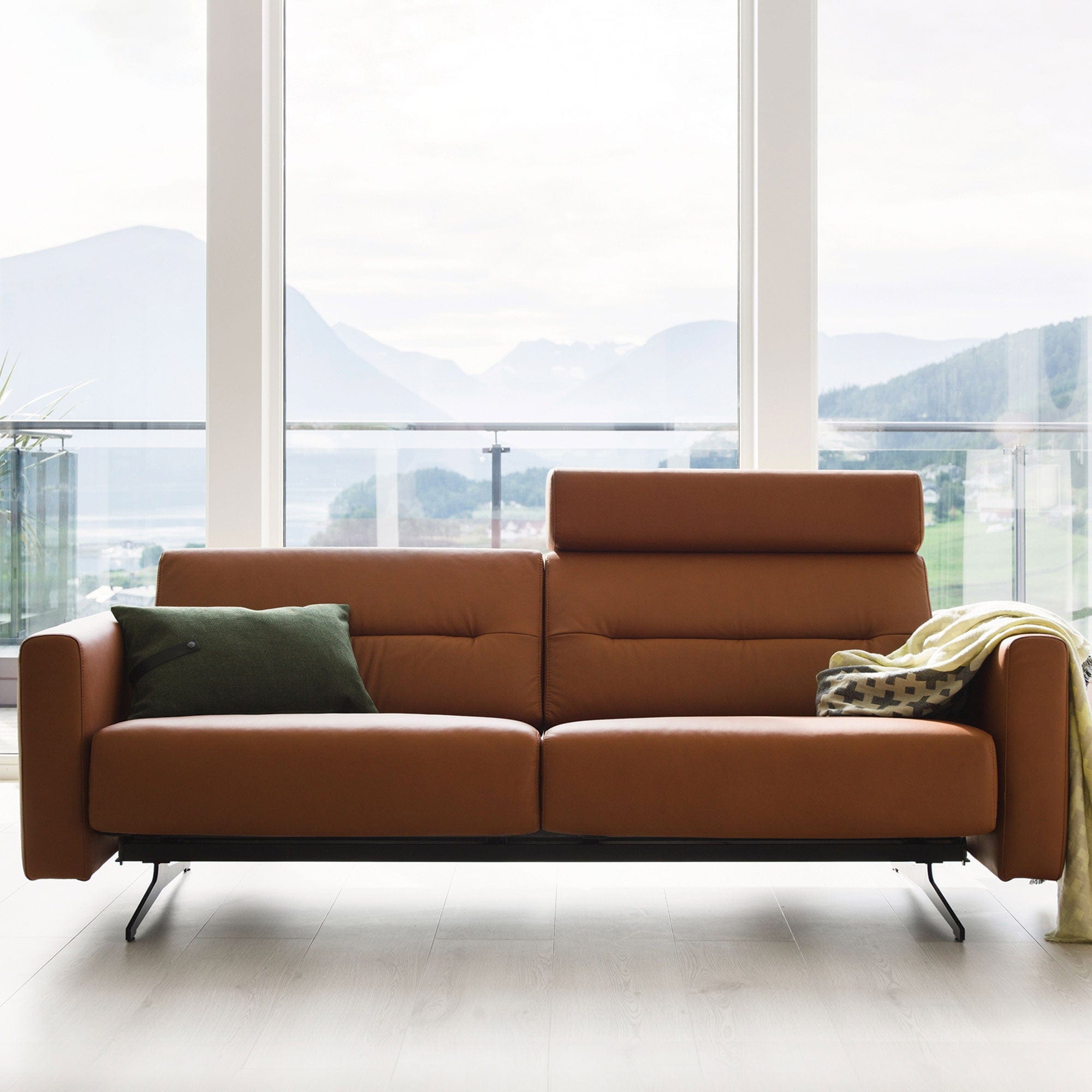 2s Seat Sofa With S2 Arms In Leather Paloma