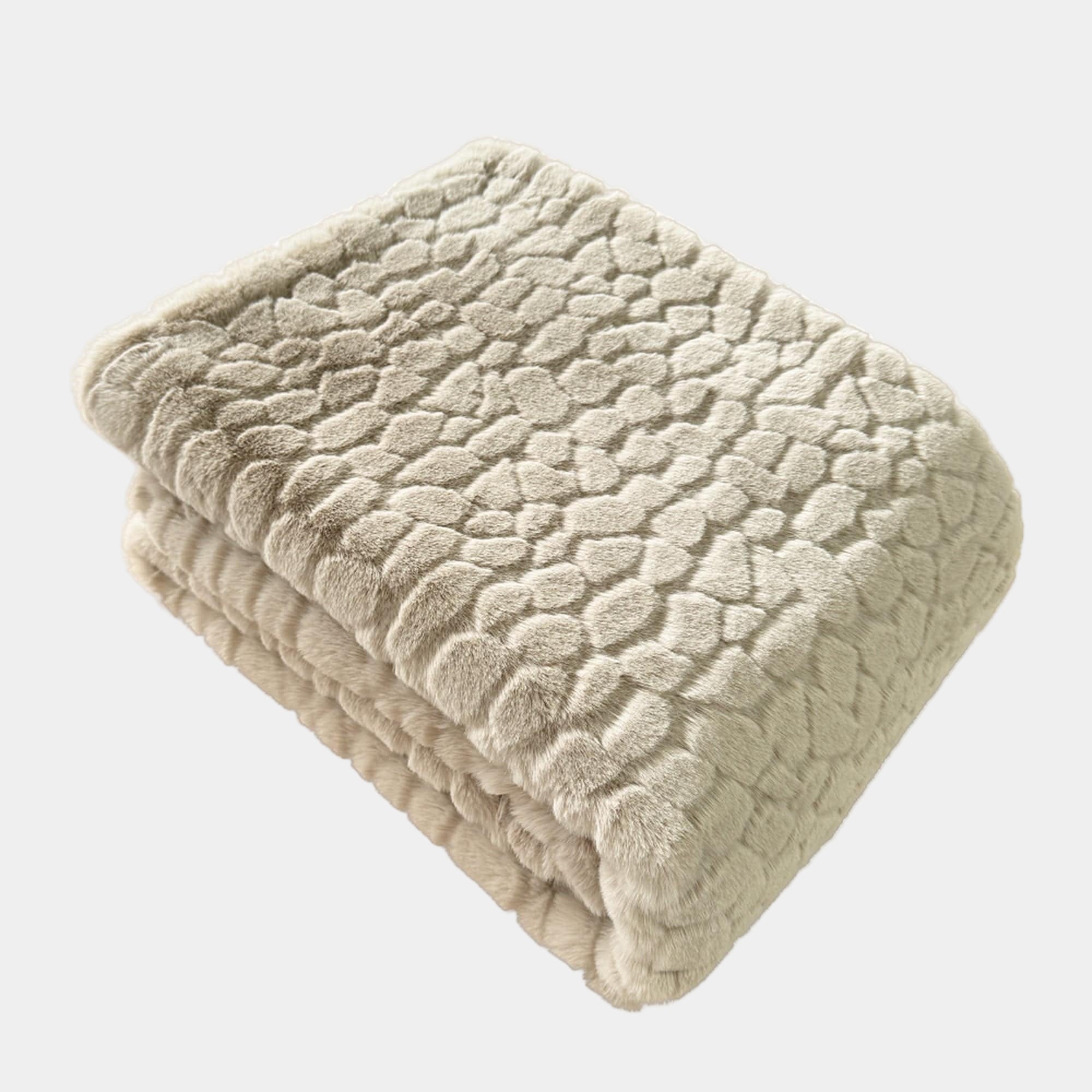Comfort - Taupe Faux Fur Throw