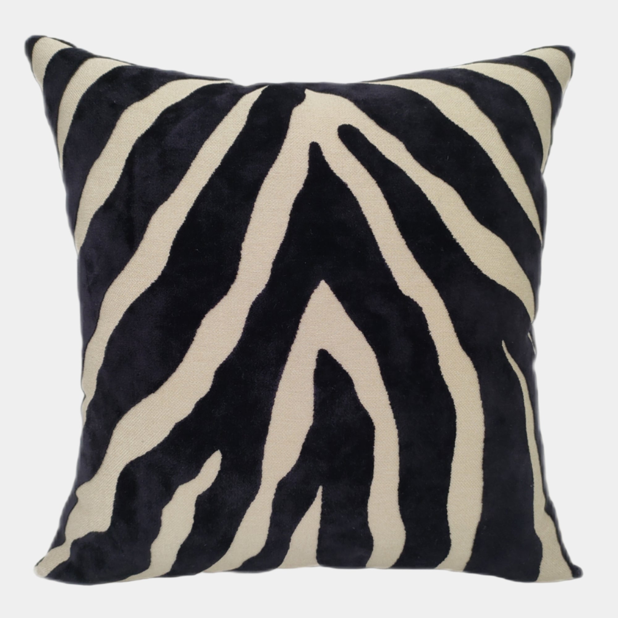 Black Zebra - Velvet Cushion