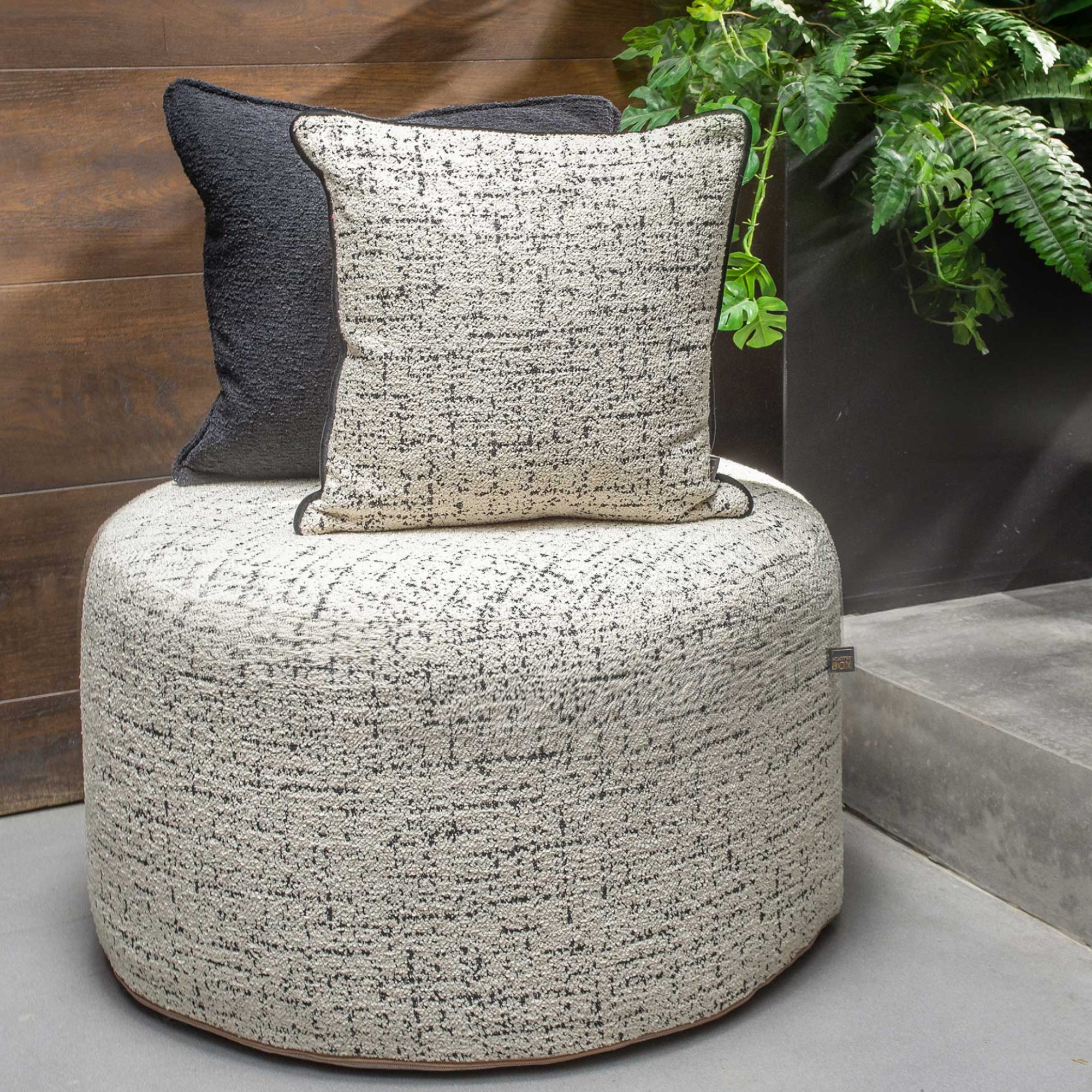 Tweed - Cream Black Cushion 43x43cm