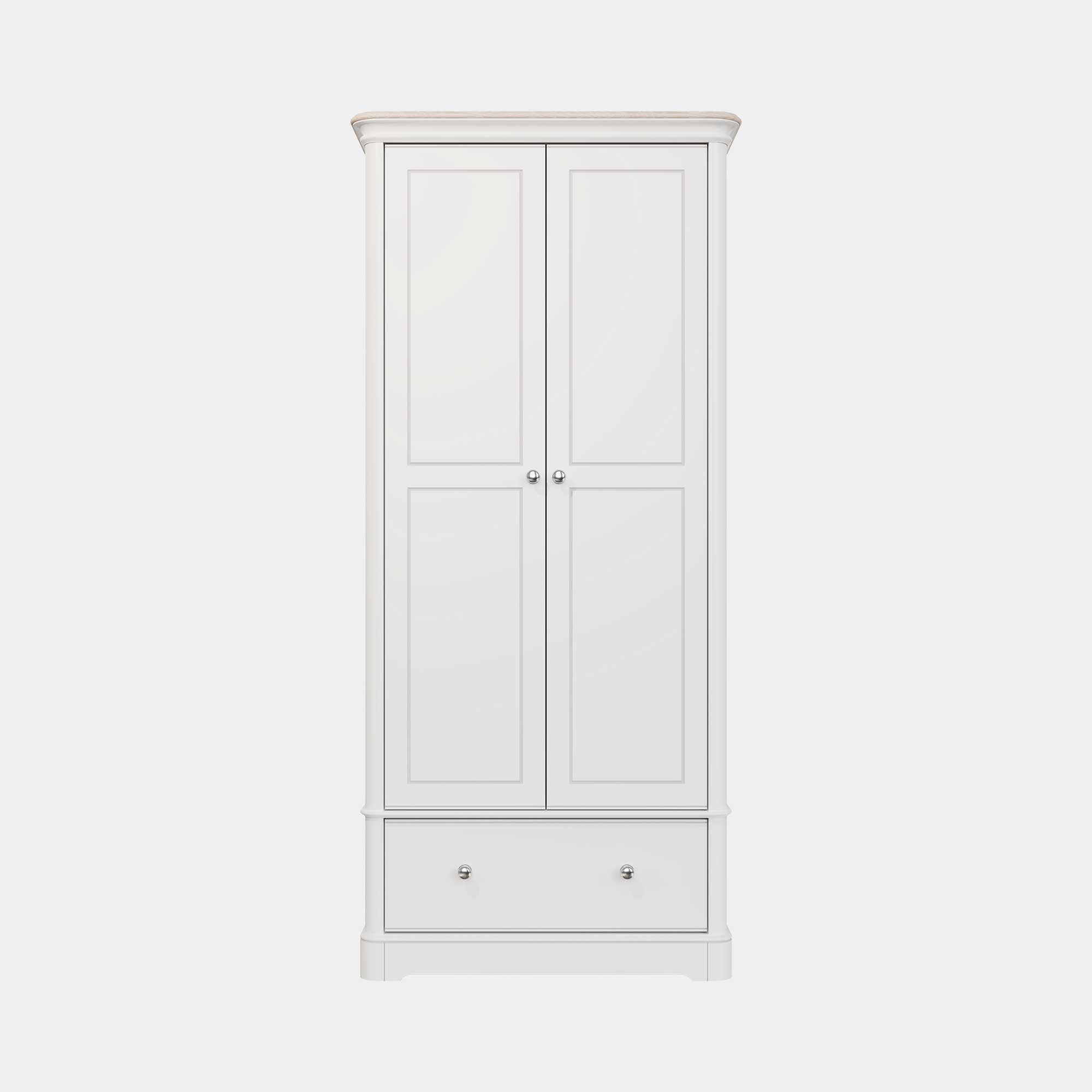 Aylesford - 2 Door/1 Drawer Wardrobe With Solid Oak Top