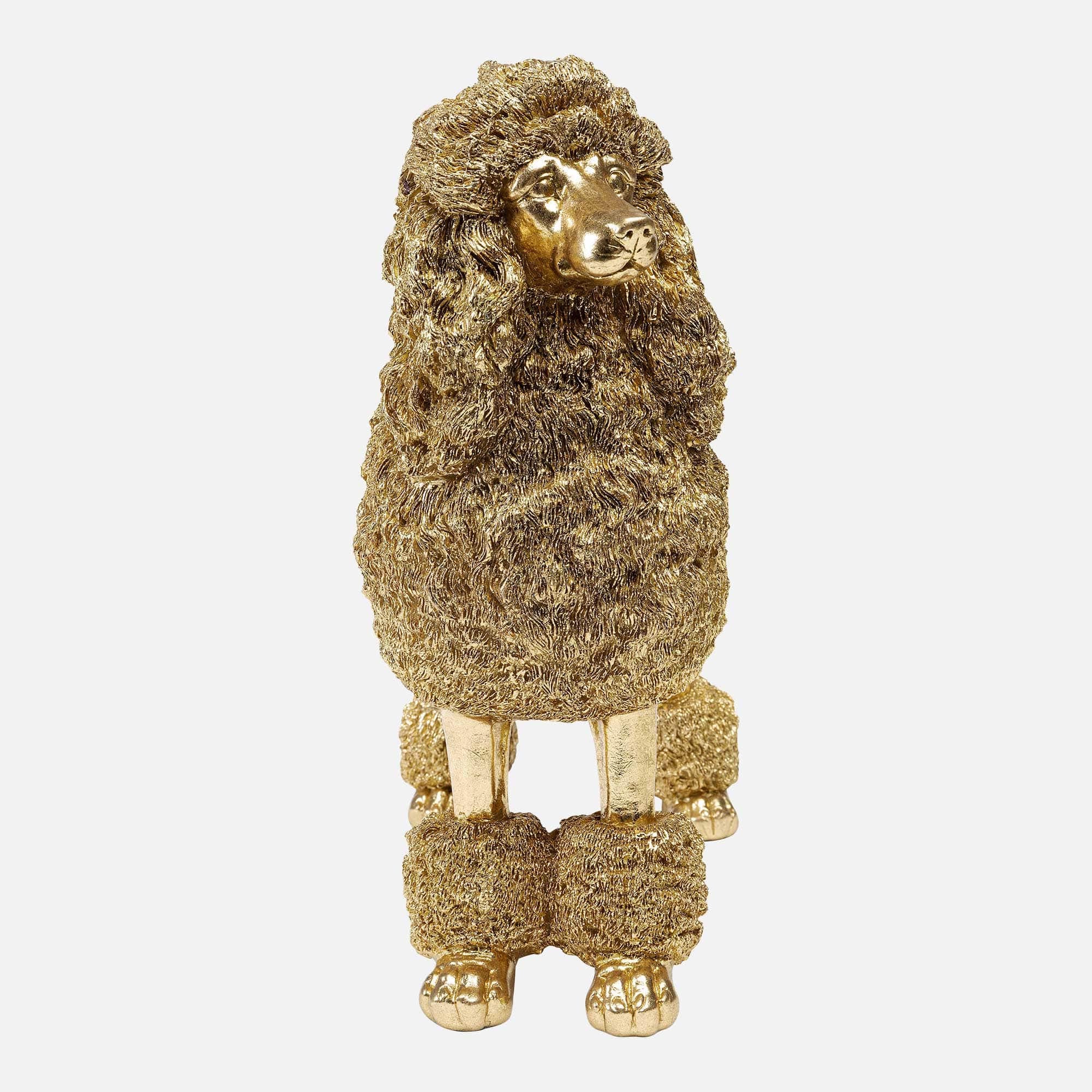 Portia Poodle - Gold Dog Ornament