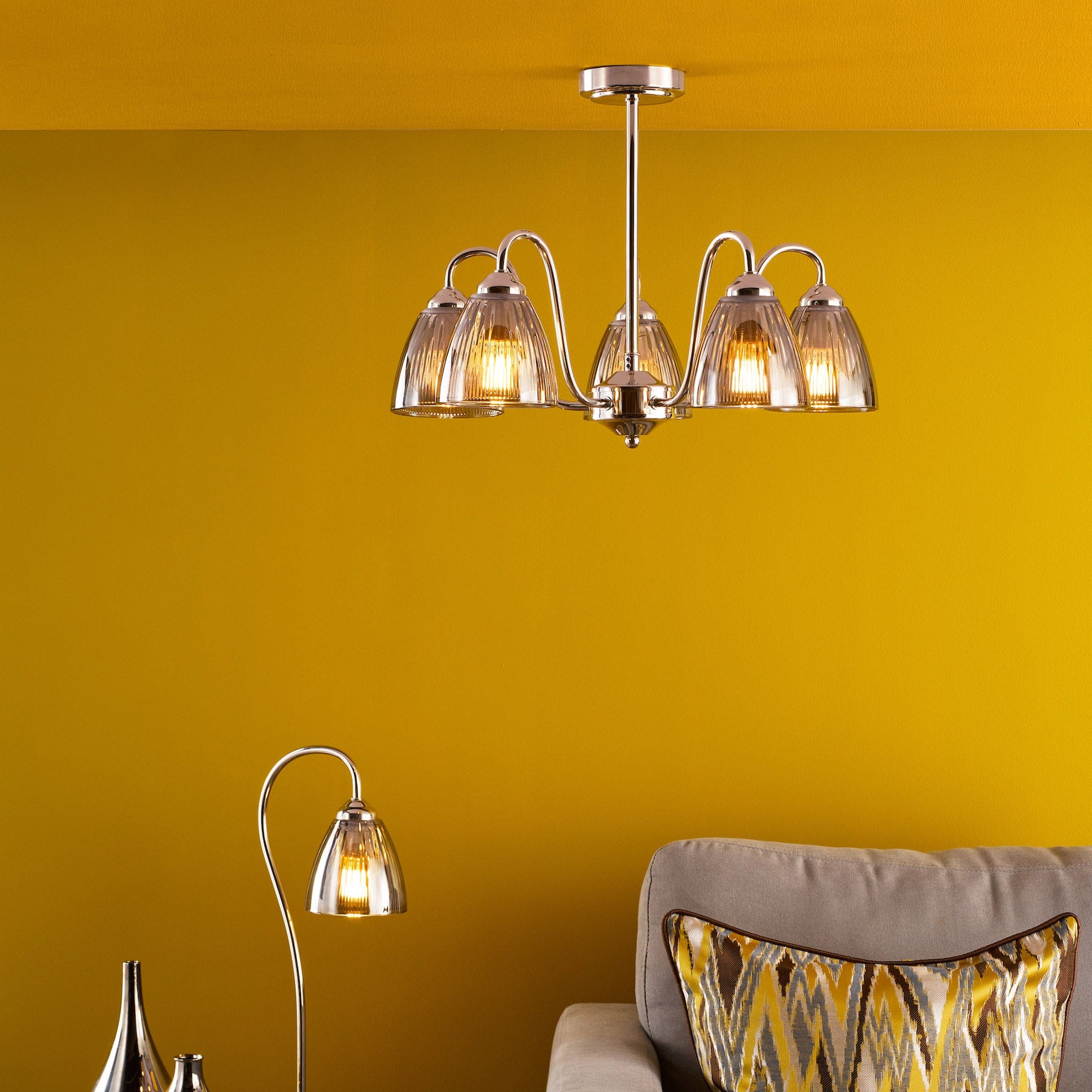 Dempsey Chrome - Ceiling Light