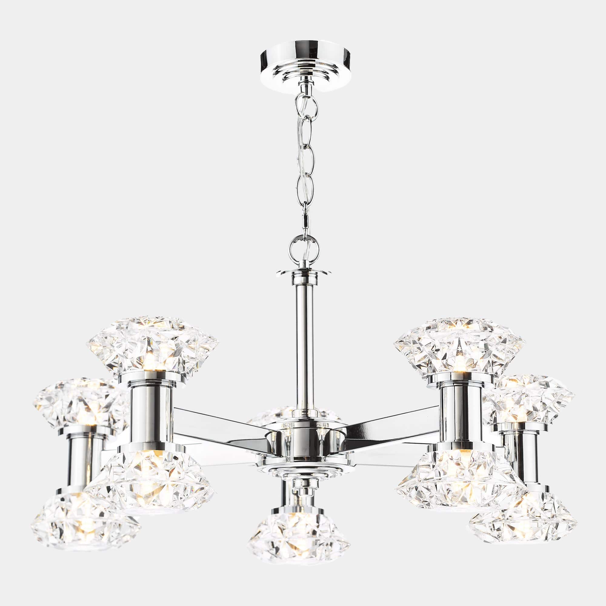Anika Chrome - Ceiling Light, Medium