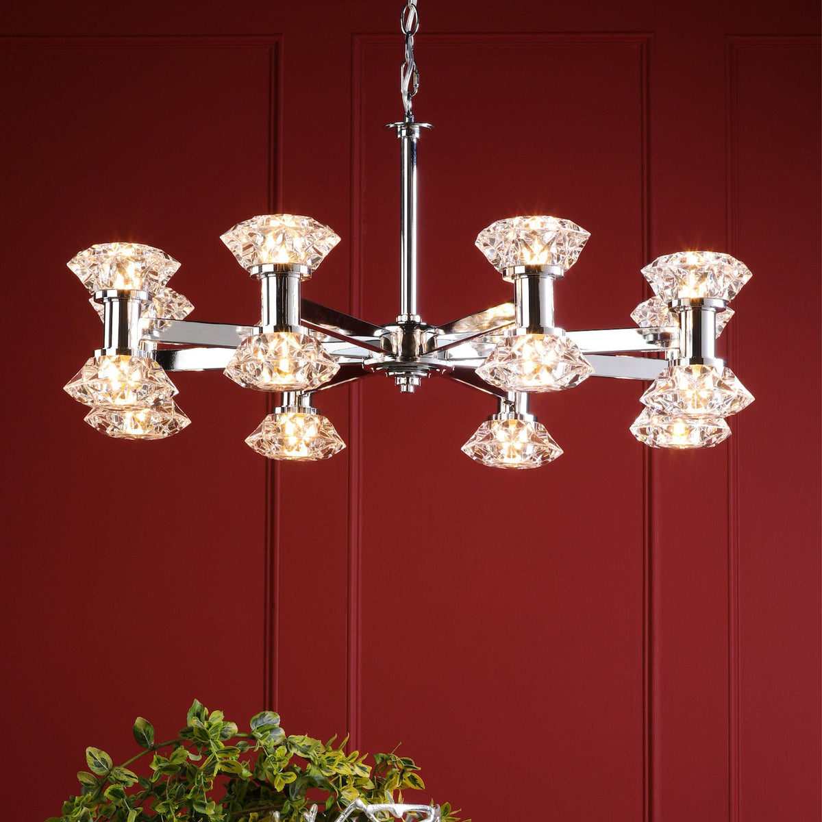 Anika Chrome - Ceiling Light, Large