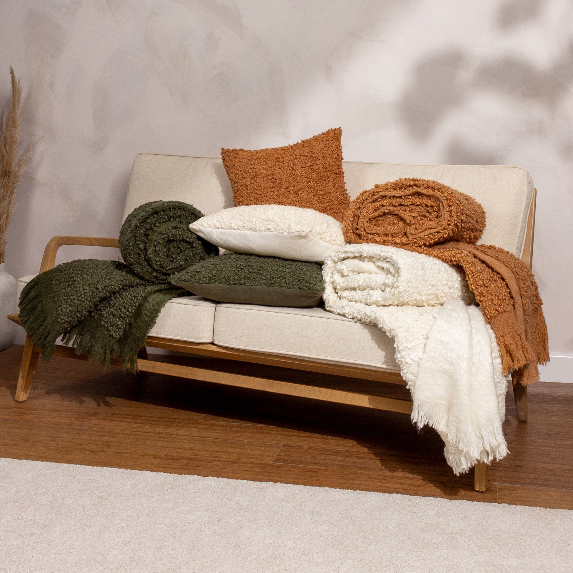 Dundee Ecru - Wool Blend Throw 130x180cm