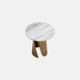 Eichholtz Nuova - Side Table - White Marble Top/Vintage Brass Base
