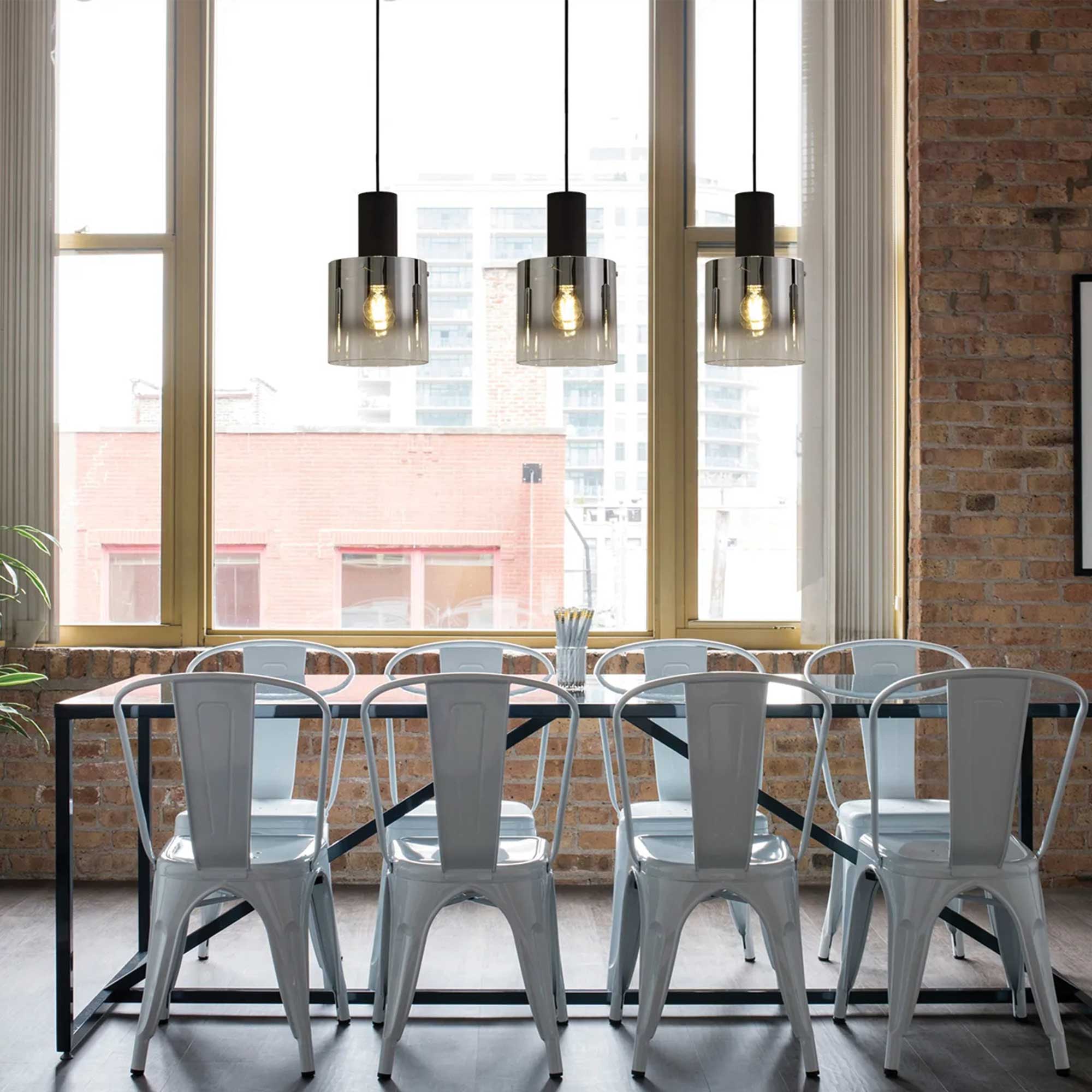 Rizzi Black - Pendant Ceiling Light, 3 Light