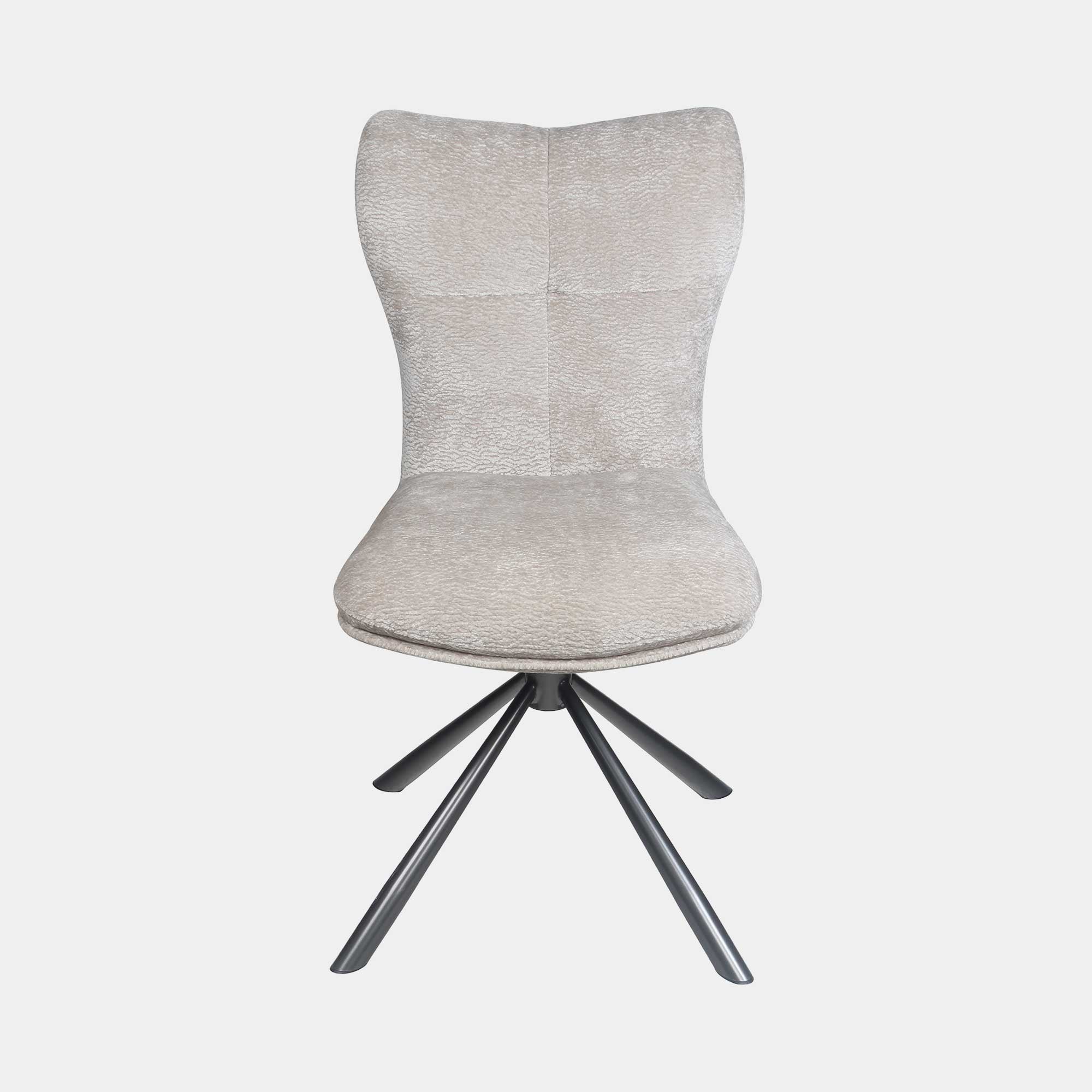 Alonso - Swivel Dining Chair, Beige Fabric