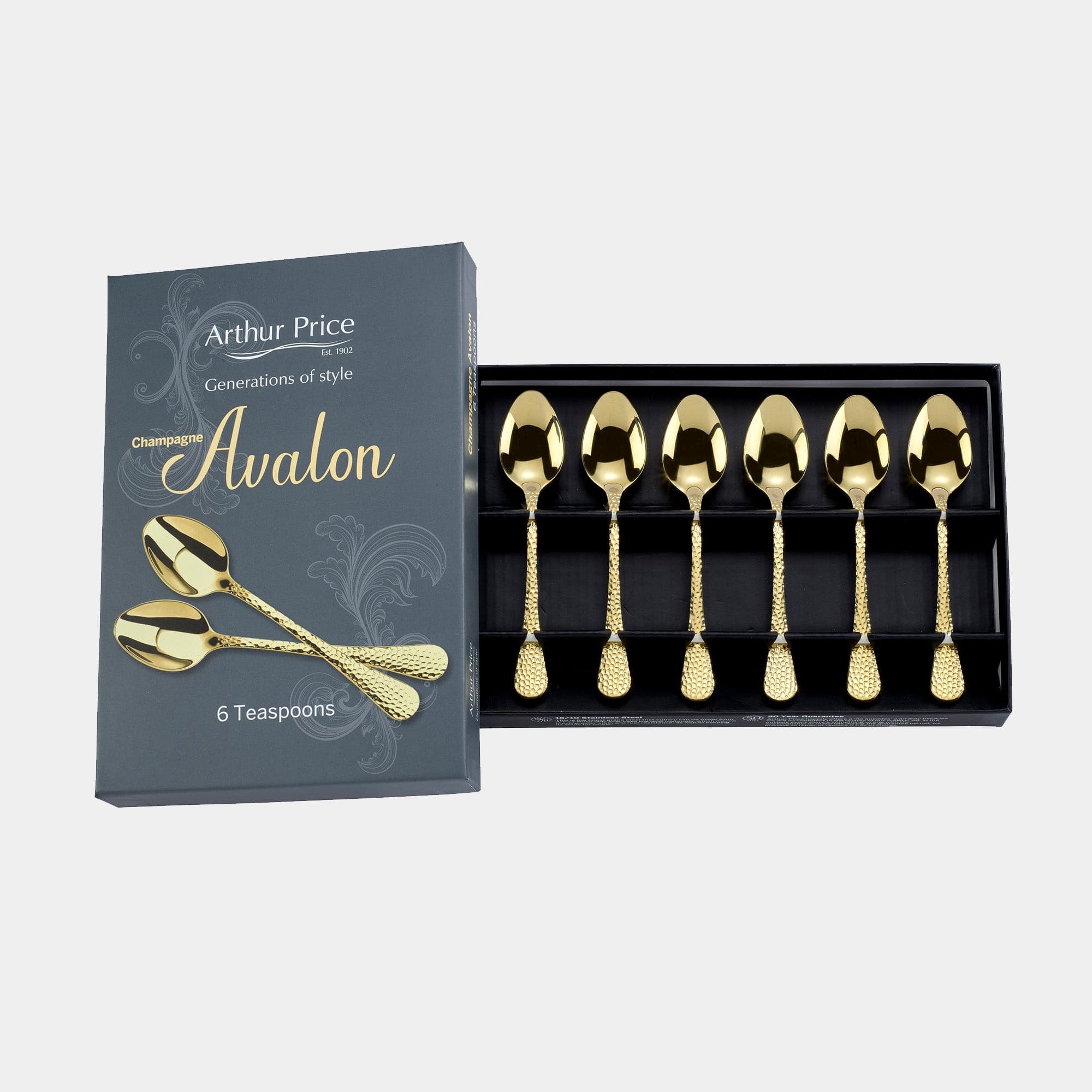 Arthur Price Avalon Champagne - Tea Spoons Set, 6 Piece