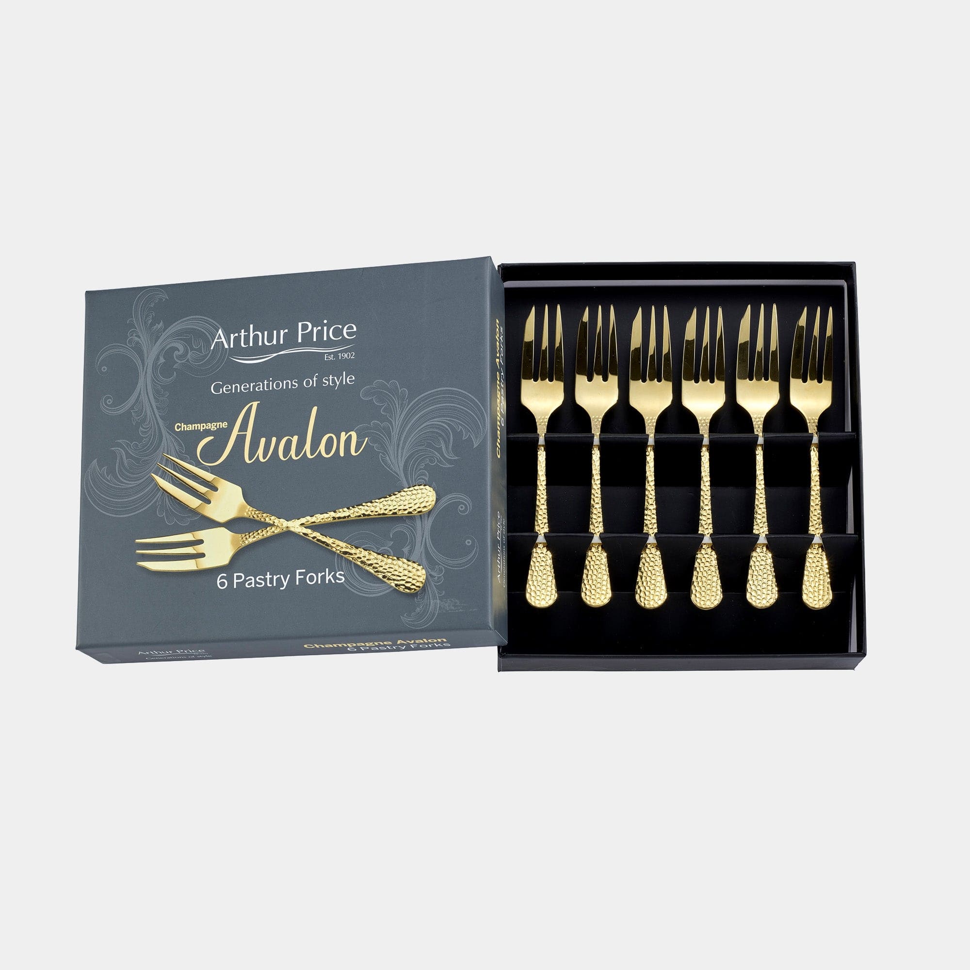 Arthur Price Avalon Champagne - Pastry Forks Set, 6 Piece