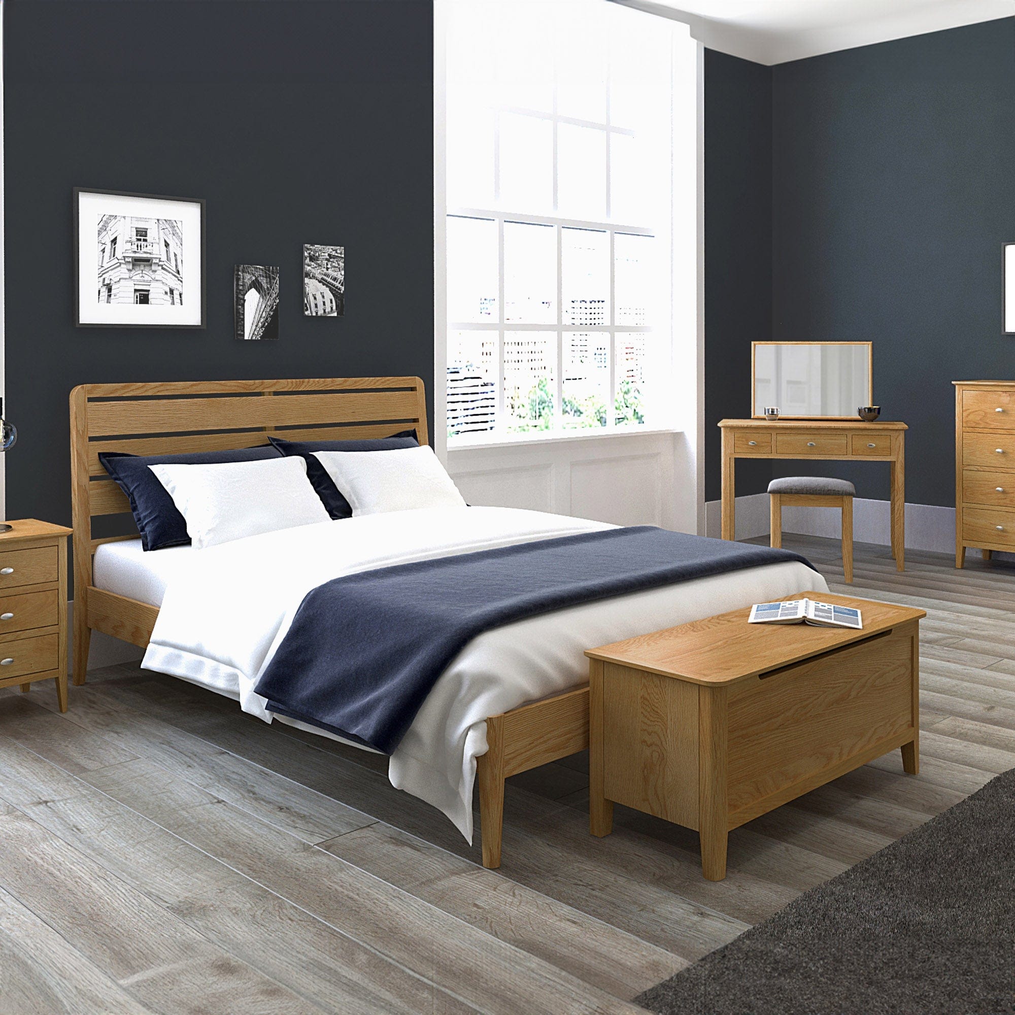 Chaucer - 3 Drawer Bedside Table