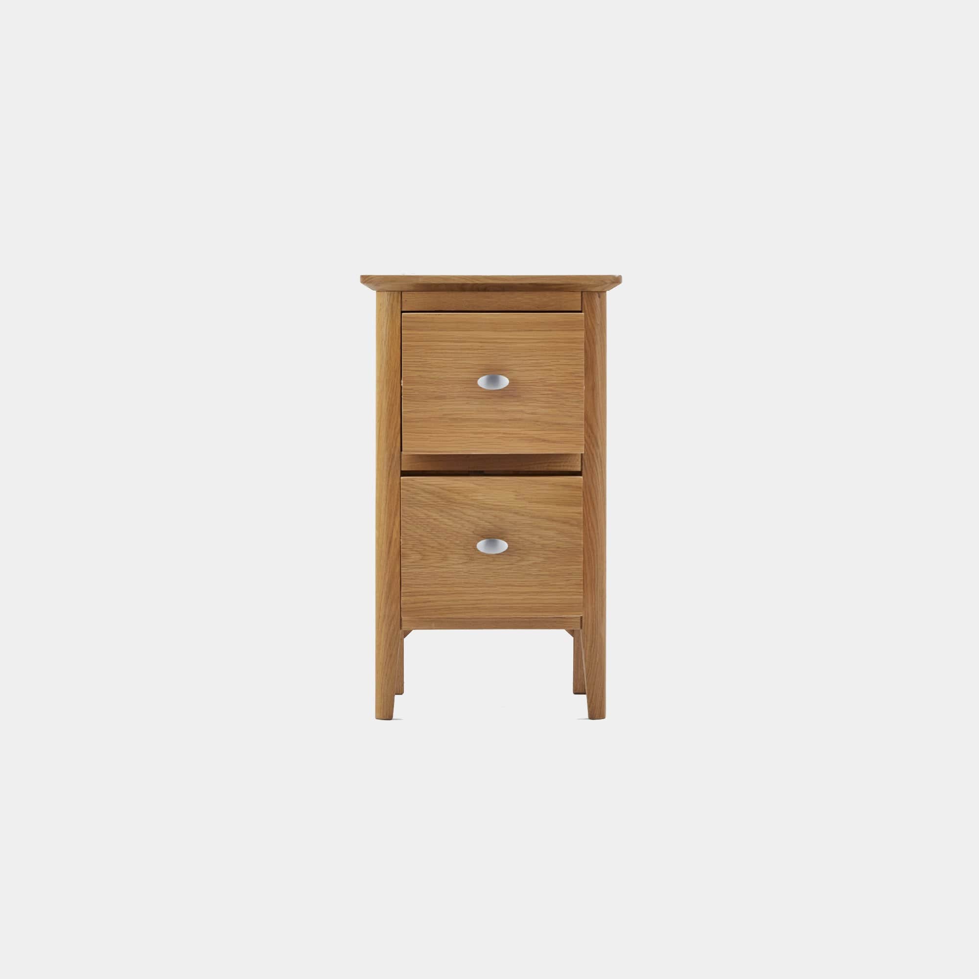 Chaucer - 2 Drawer Bedside Table, Narrow
