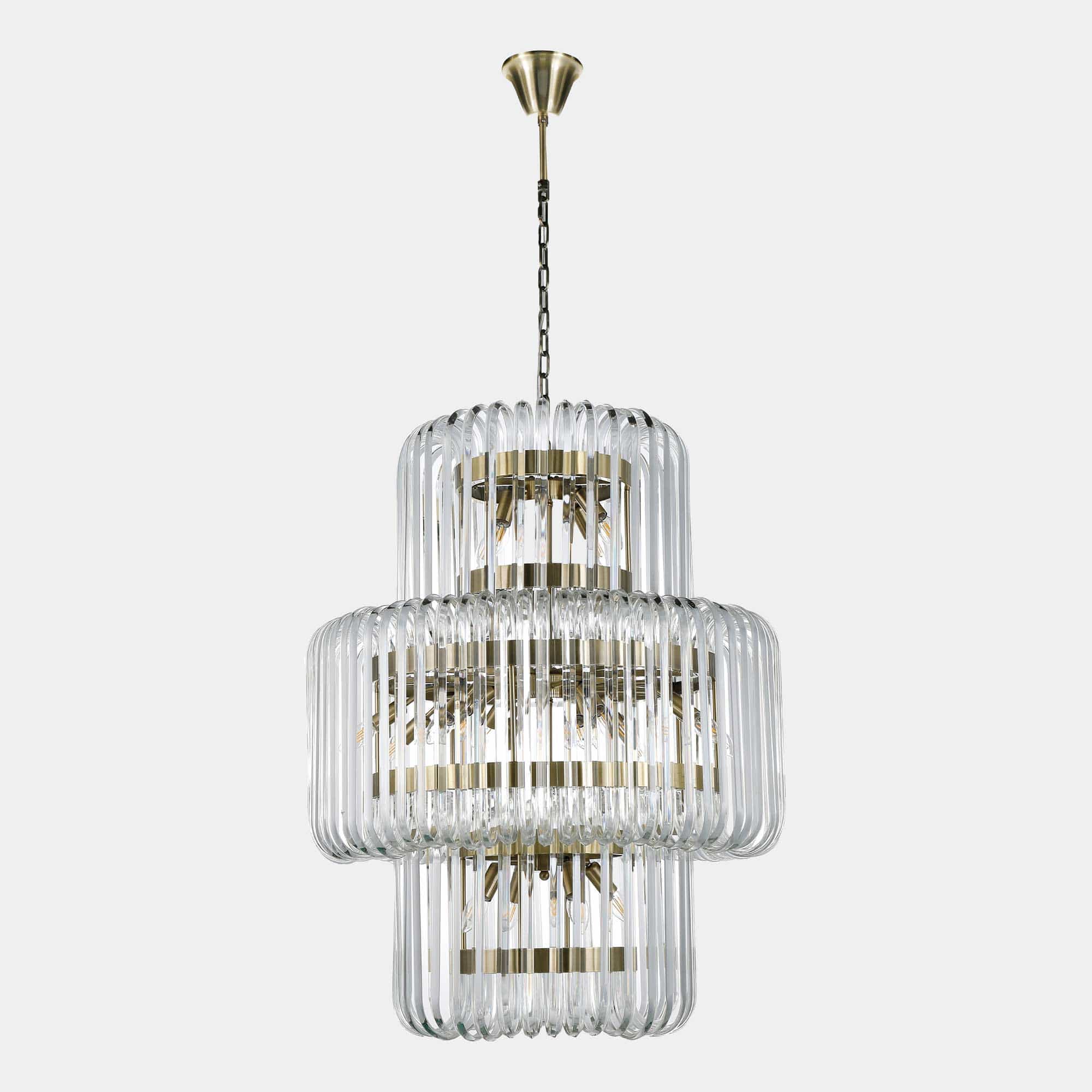 Chenna Gold - Pendant Ceiling Light, 3 Tier
