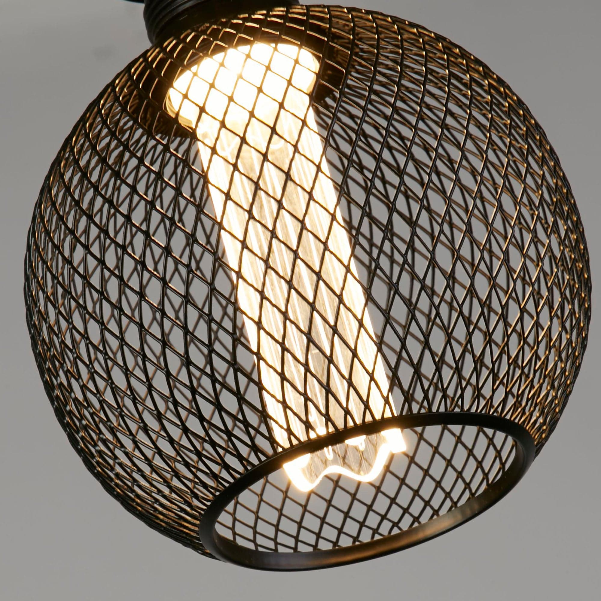 Mesh Drum - Black LED Bulb